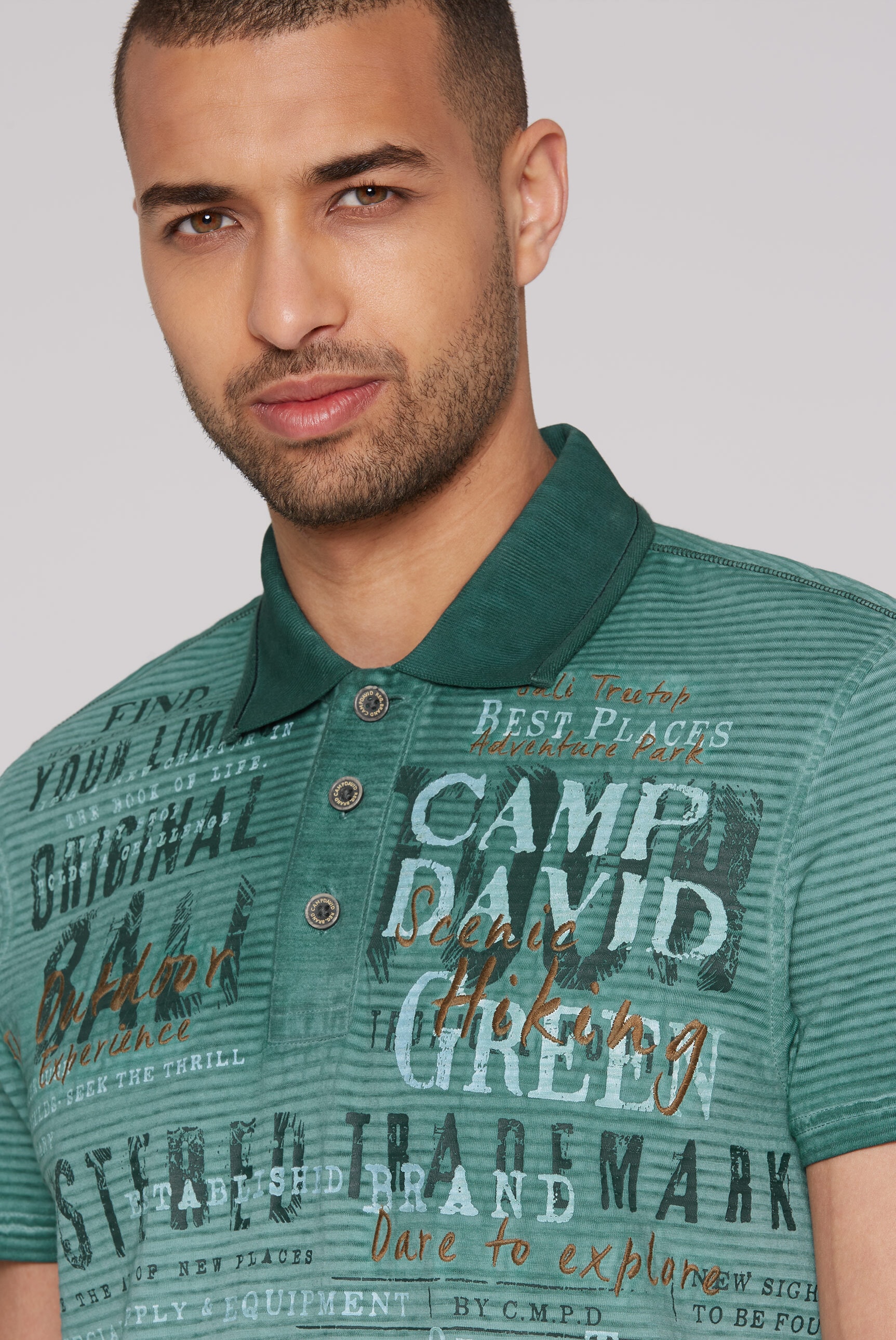 CAMP DAVID Poloshirt, aus Baumwolle