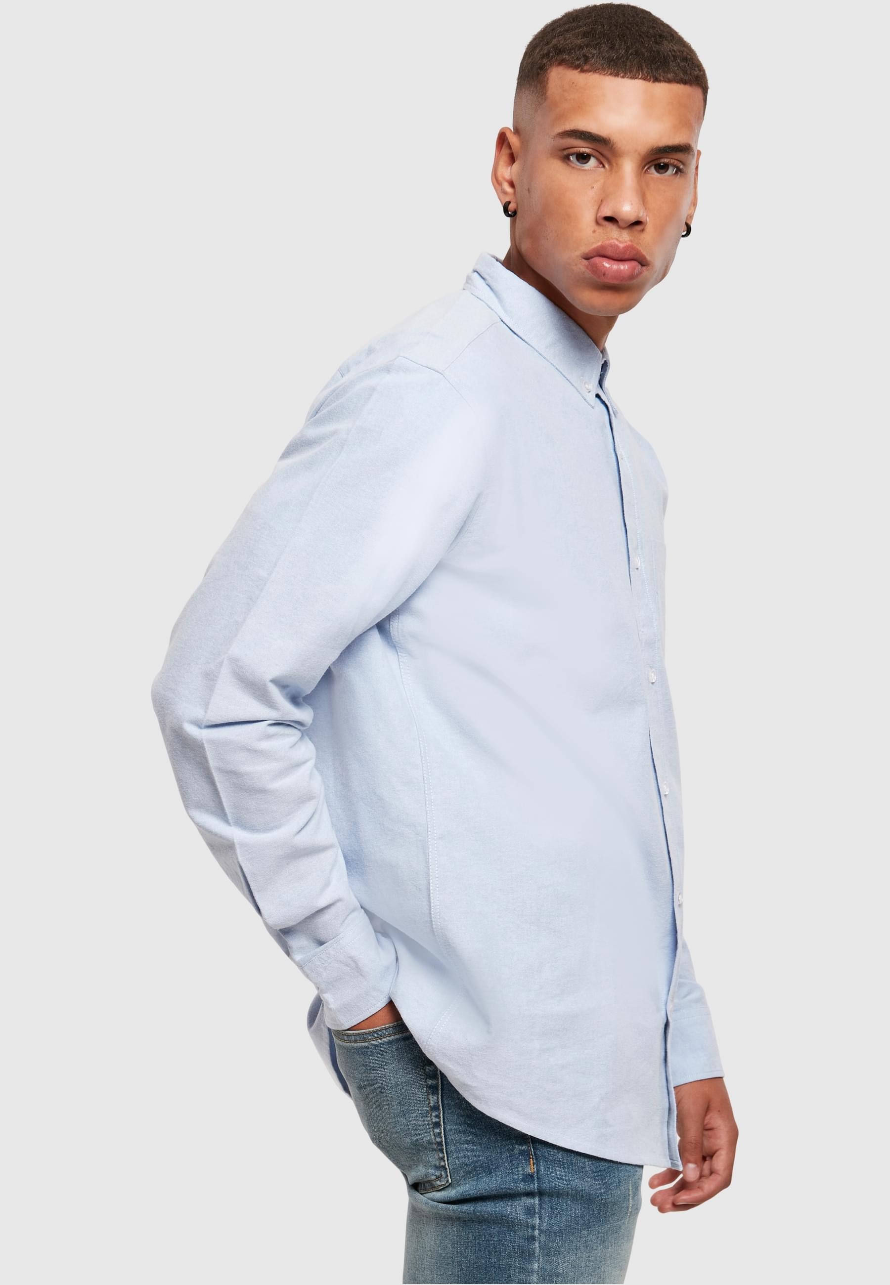 URBAN CLASSICS Karohemd »Urban Classics Herren Basic Oxford Shirt«, (1 tlg.)