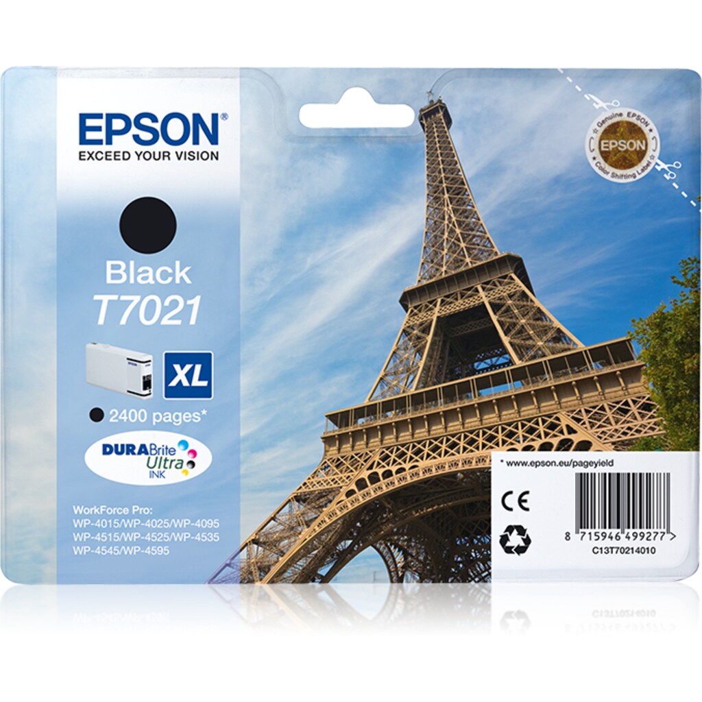 Epson Tintenpatrone »Epson Eiffel Tower Tintenpatrone XL Black 2.4k«