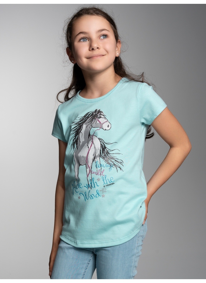 Trigema T-Shirt »TRIGEMA T-Shirt mit Pferd«, (1 tlg.)