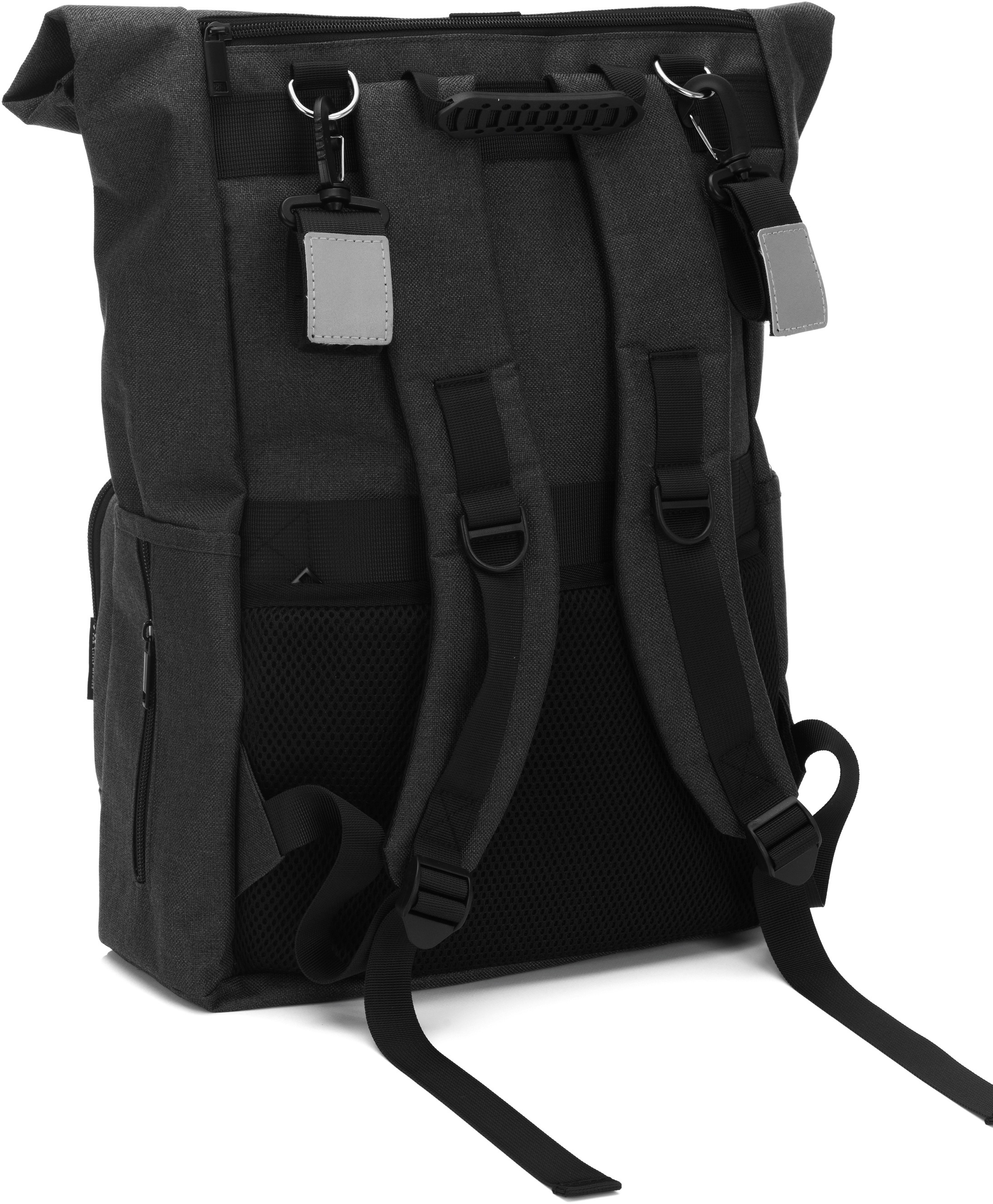 Fillikid Wickelrucksack »Tokio, schwarz melange«, mit Wickelauflage und Volumenerweiterung