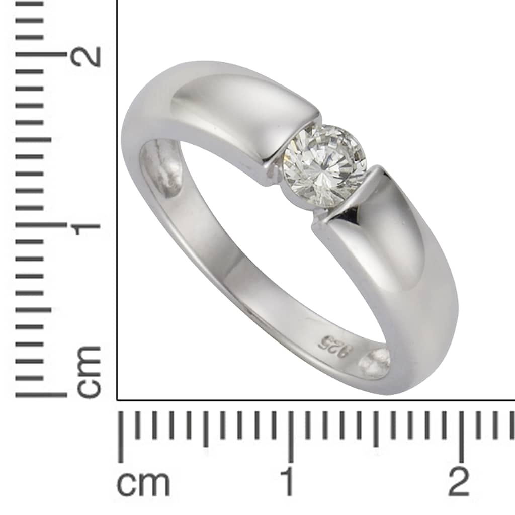 Zeeme Spannring »925 Sterling Silber Zirkonia weiß«