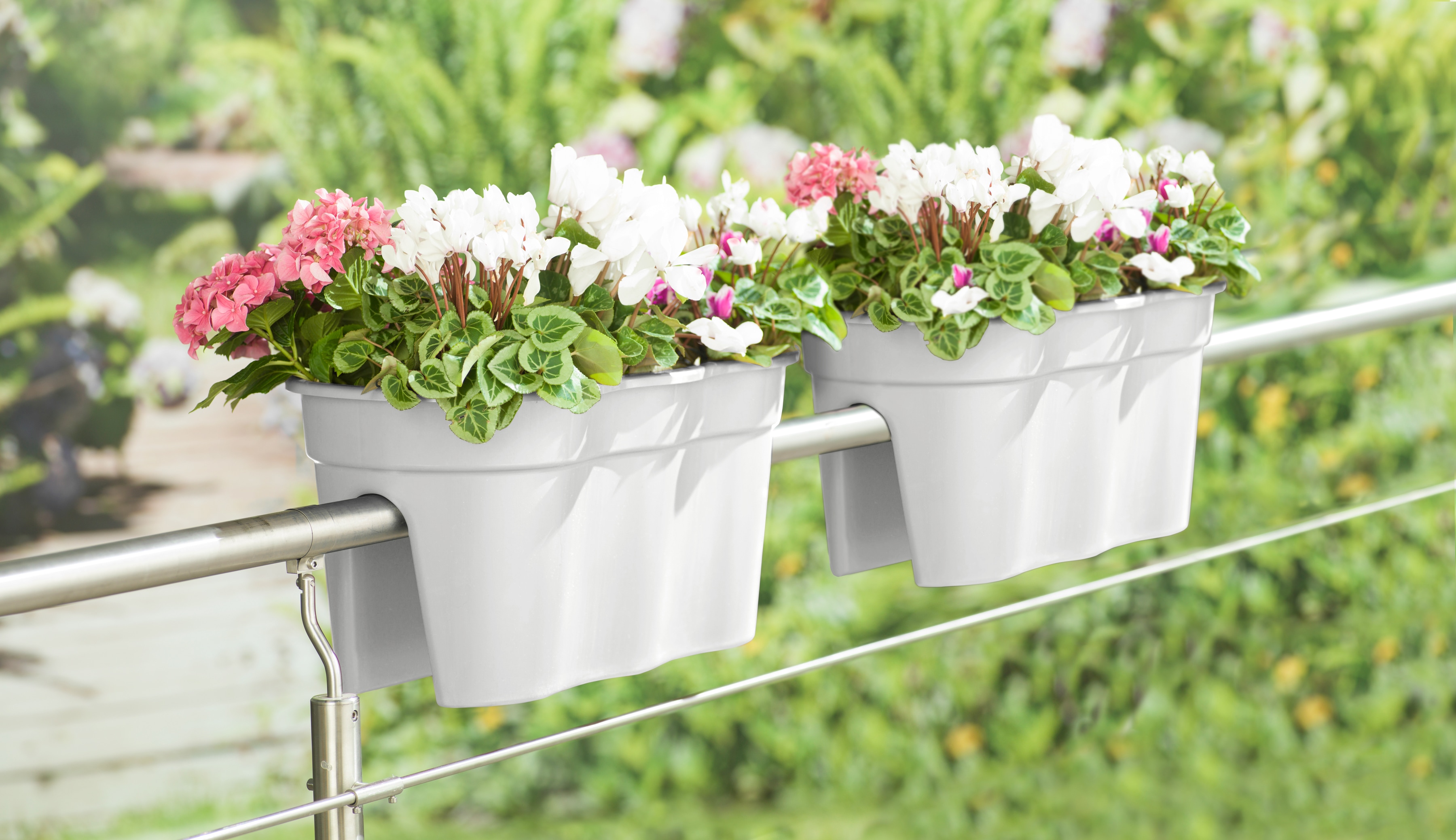 KHW Balkonkasten "Flowerclip XXL" BxTxH: 57,5x27,7x27 cm