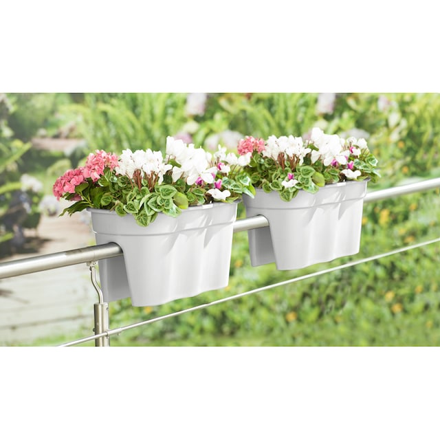 KHW Balkonkasten »Flowerclip XXL«, (Set, 2 St.), BxTxH: 57,5x27,7x27 cm  bestellen | BAUR