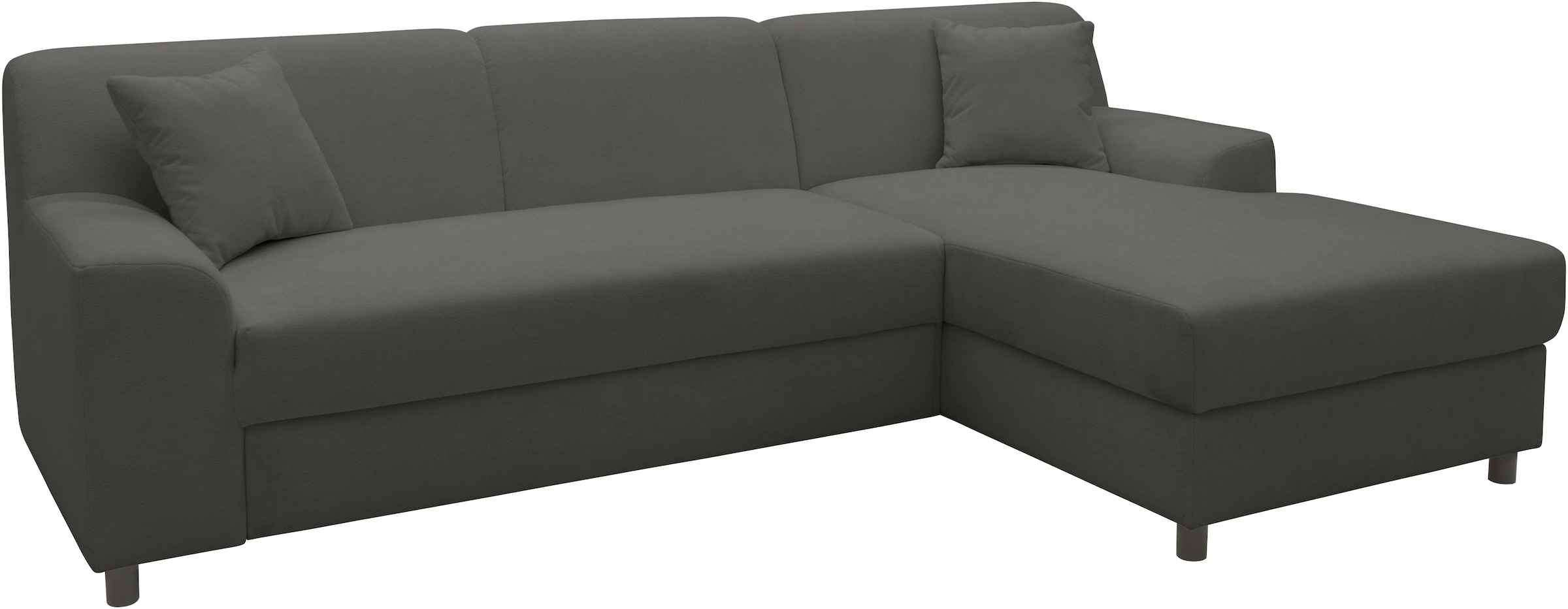 INOSIGN Ecksofa »Turah 2, L-Form, in Cord u. wasserabweisender Microfaser, Federkern«, B/T/H: 241/146/79 cm, incl. Zierkissen, wahlweise mit Bettfunktion