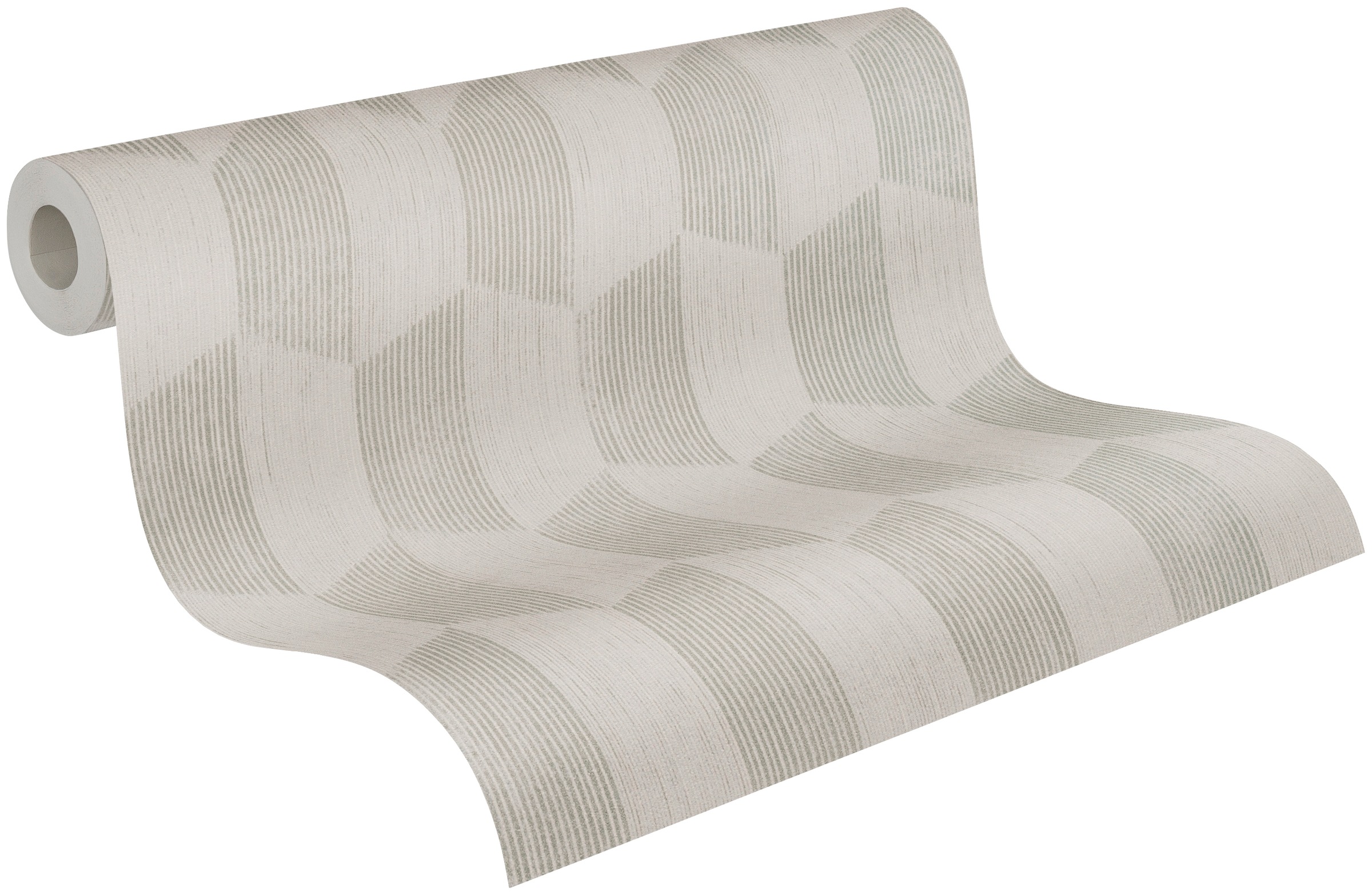 A.S. Création Vliestapete "Geo Effect" 3D-Optik Geometrisch Metallic Leicht Strukturiert Geometrische Tapete 3D Effekt Tapeten Wohnzimmer