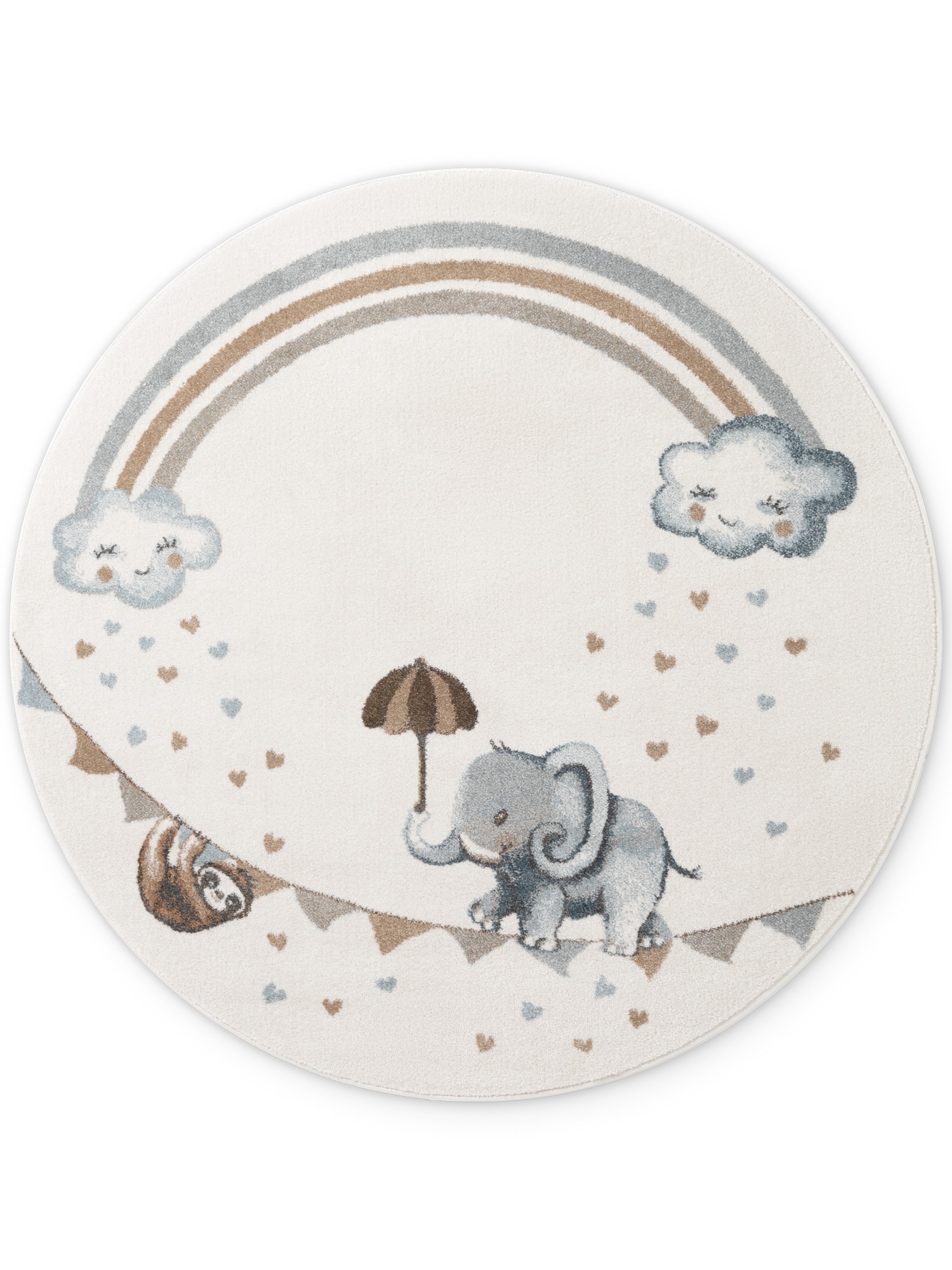 Villeroy & Boch Kinderteppich "Walk like an Elephant Rainbow Teppich" rund günstig online kaufen