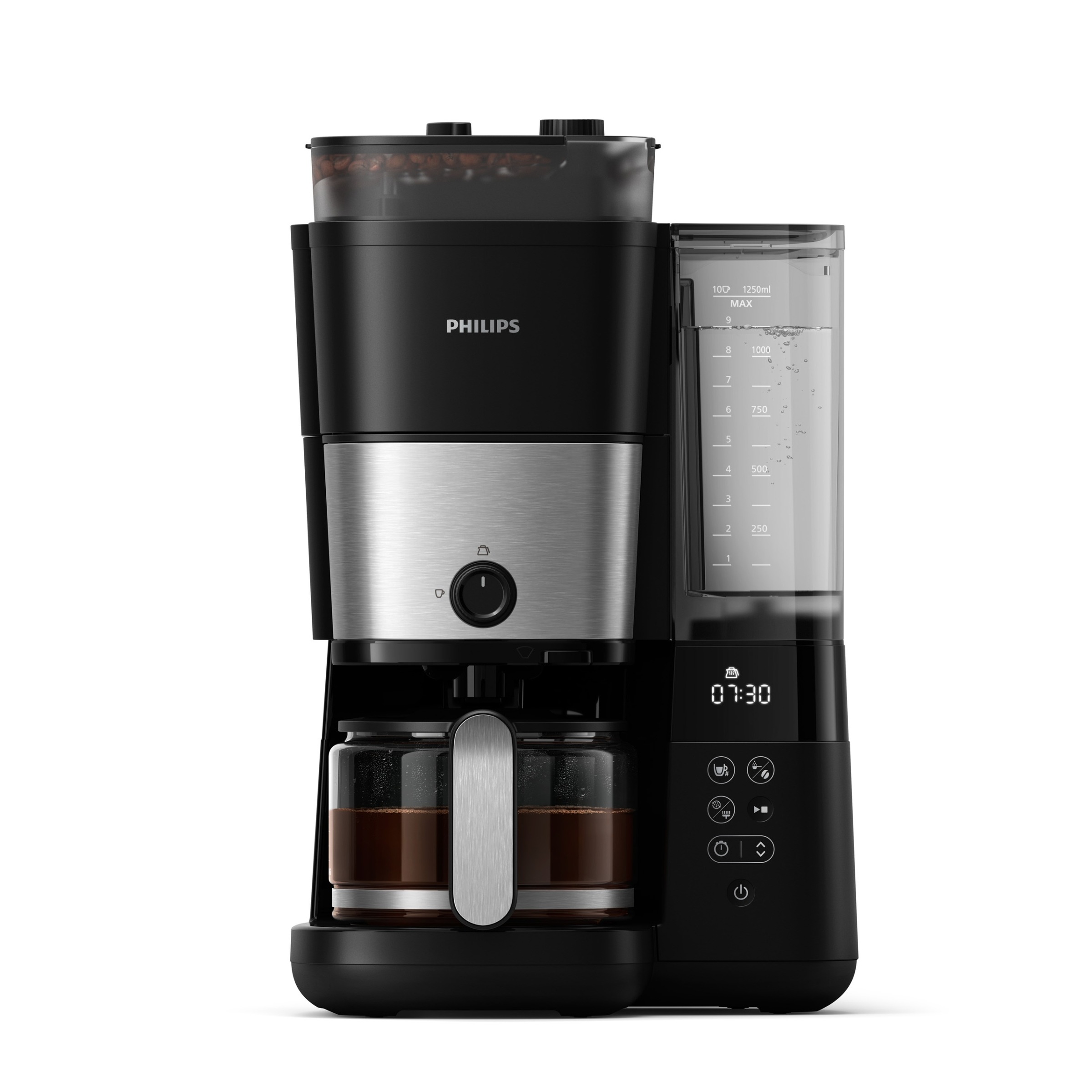 Philips Kaffeemaschine mit Mahlwerk »HD7900/90 All-in-1 Brew mit abnehmbarem Duo-Kaffeebohnenbehälter« Permanentfilter 1x4 mit Intensitätseinstellung, Glaskanne, Timer, Permanentfilter inkl.