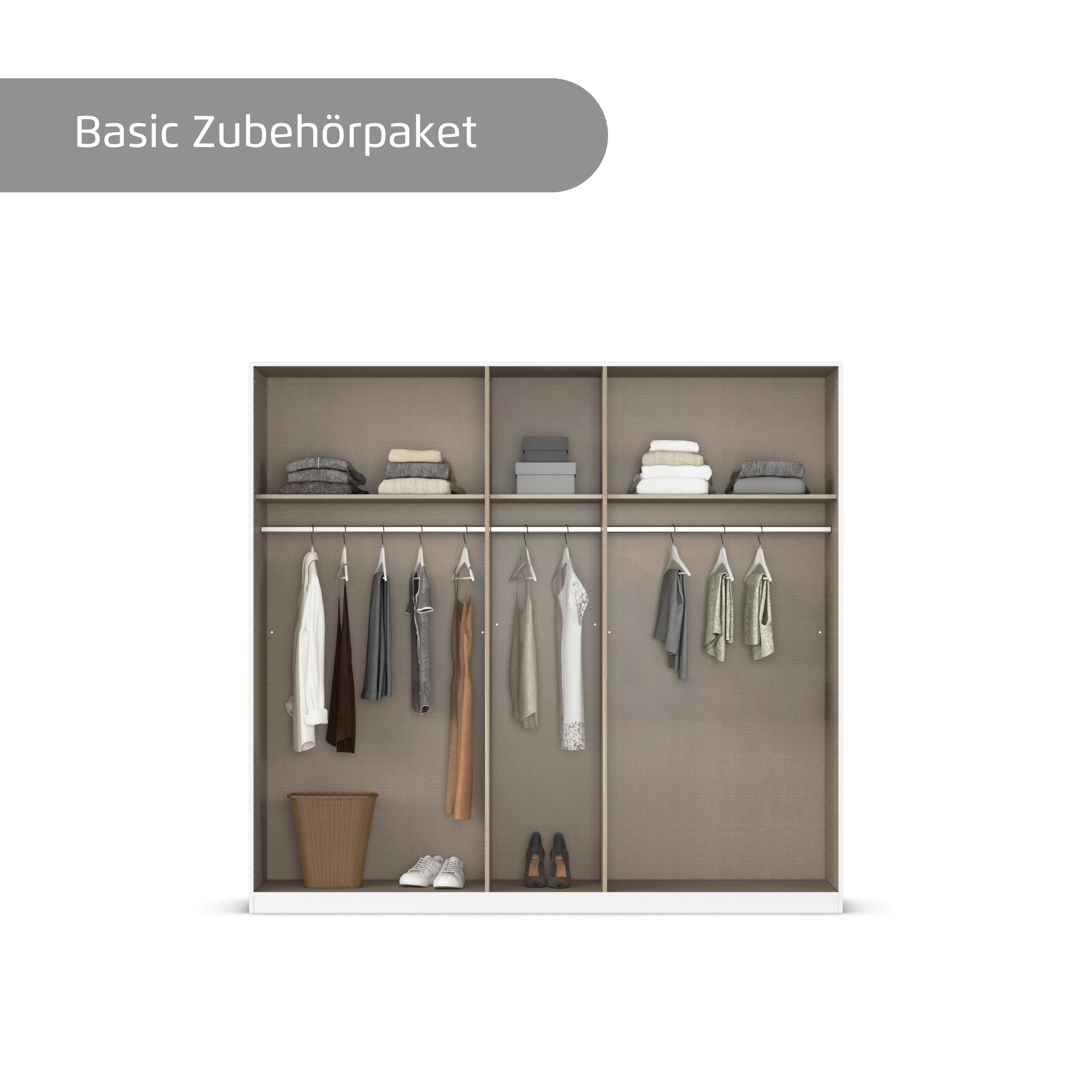 Thumbnail - rauch Kleiderschrank "Drehtürenschrank Schrank Garderobe Wäscheschrank Schlafzimmer AVOLA" in 3 verschiedenen Ausstattun...