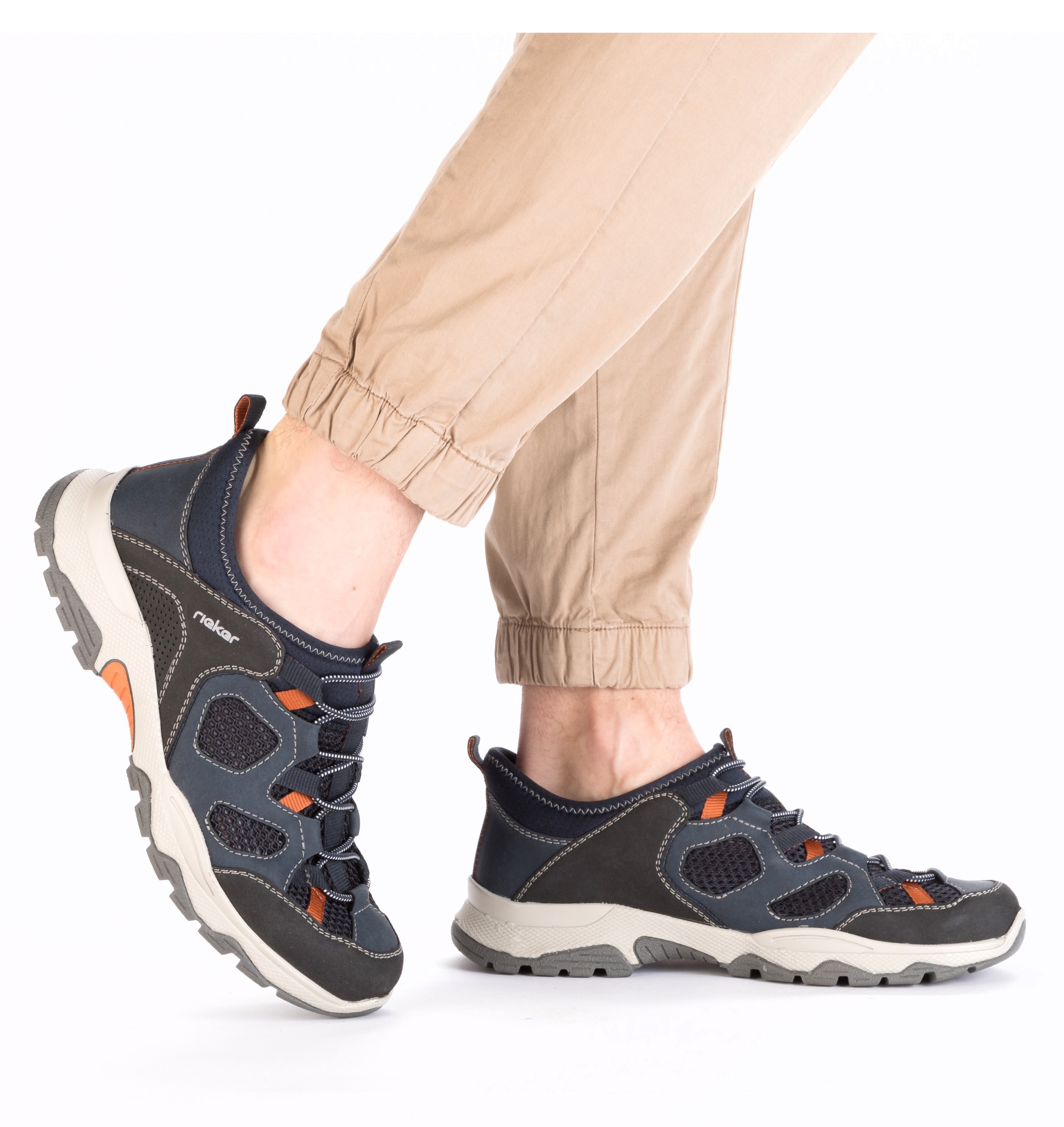 Rieker Slip-On Sneaker, Trekkingschuh, Outdoorschuh, Schlupfschuh mit Gummizug