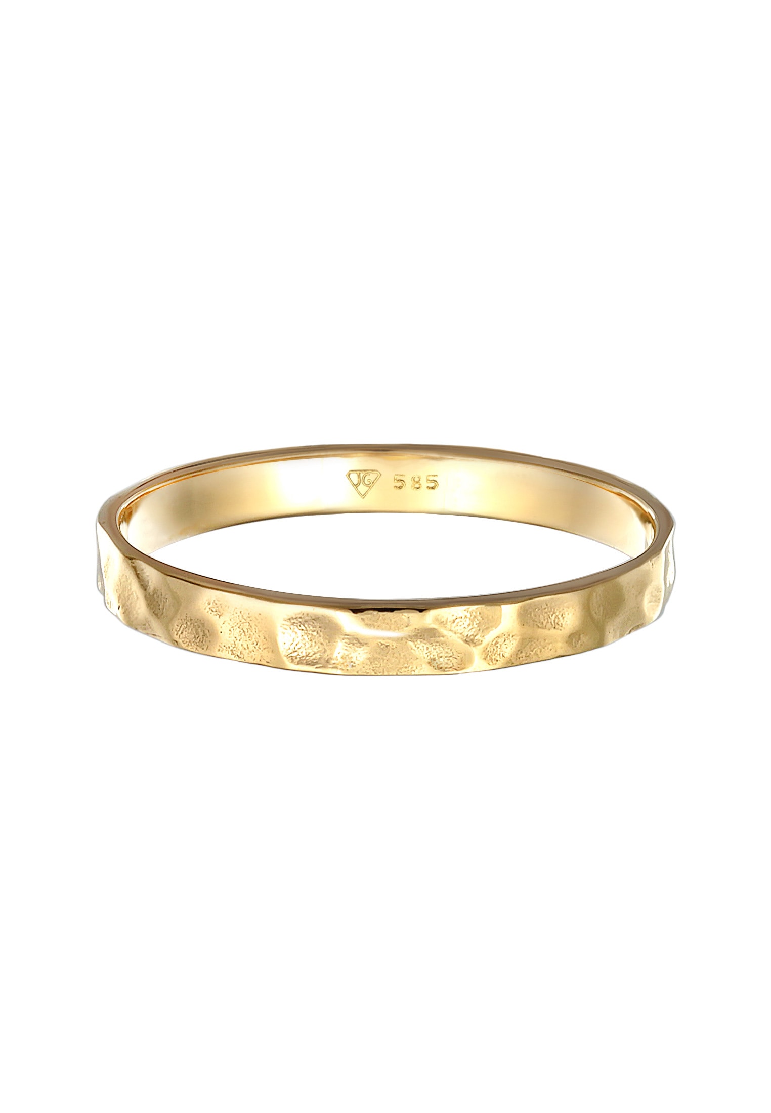 Elli Premium Silberring »Ring Bandring Freundschaftsring Ehering 585er Gelbgold«