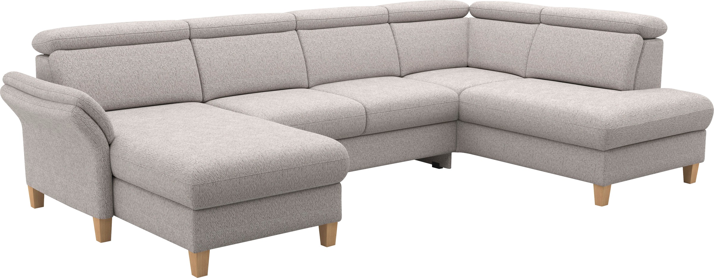 Thumbnail - Home affaire Wohnlandschaft "Glendale, U-Form" inkl. Kopfteilverstellung, wahlweise mit Vorziehsitz und Bettkasten