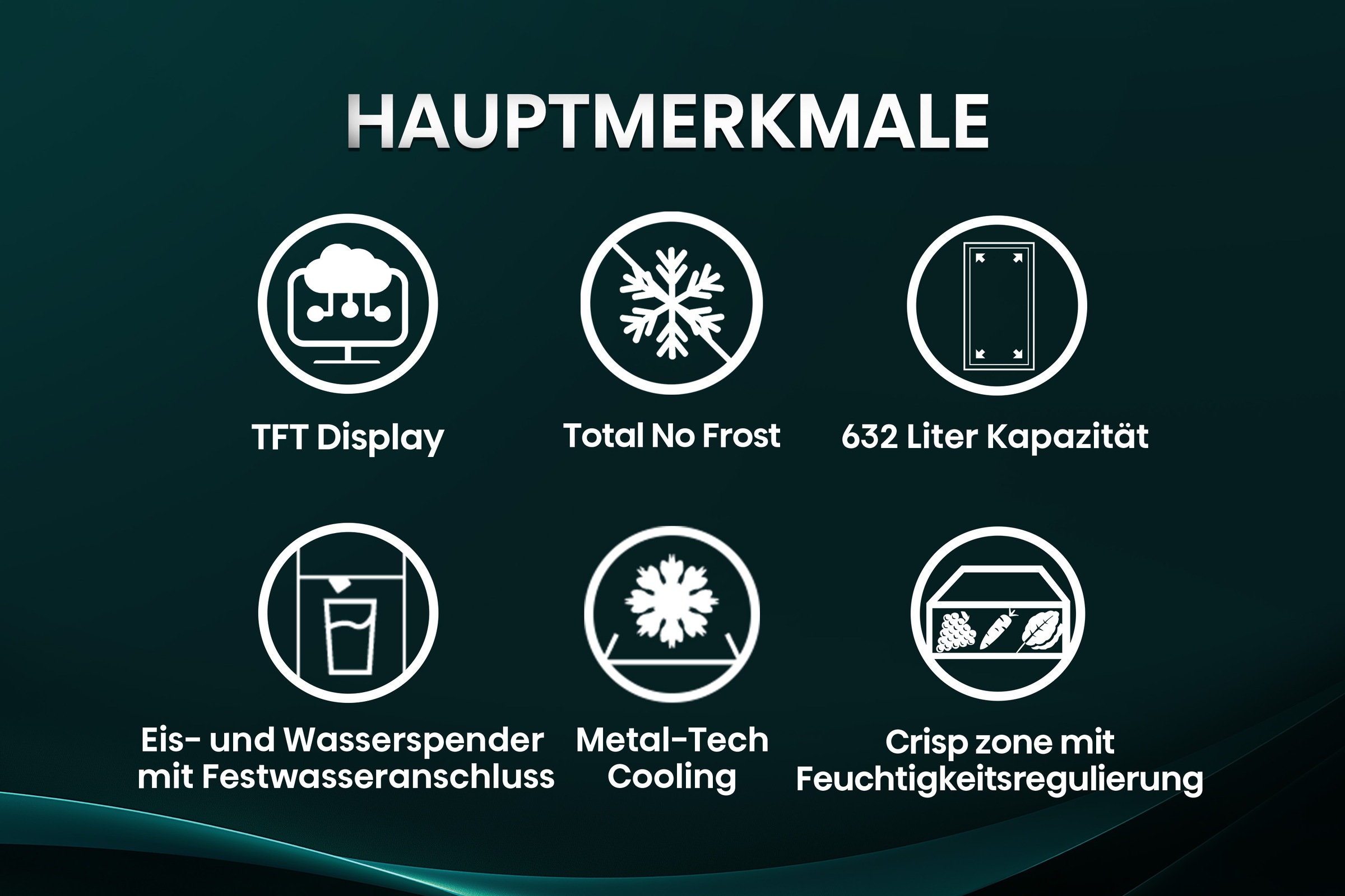 Hisense Side-by-Side »RS9P628GPFE«, großes SMART-Display