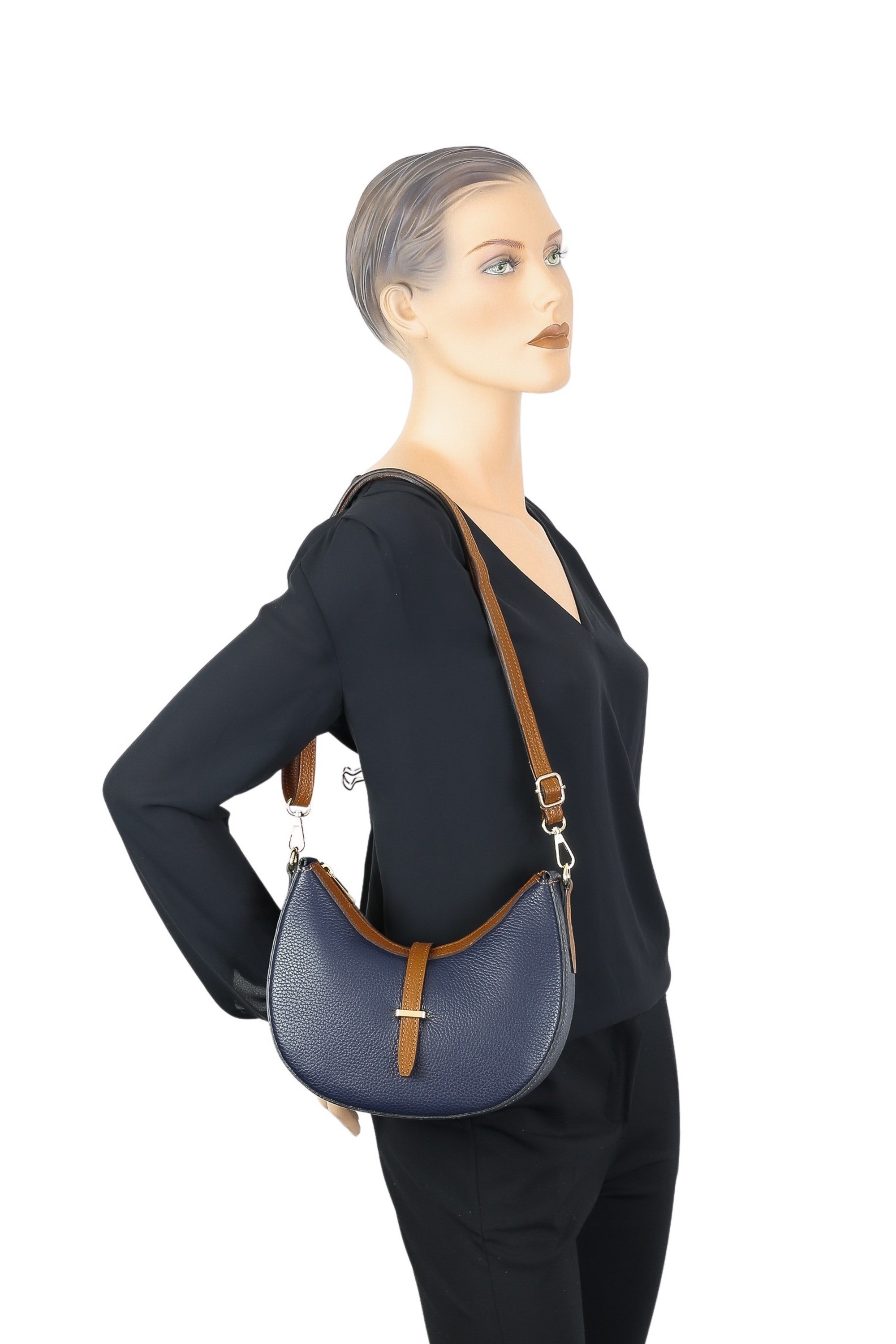 COLLEZIONE ALESSANDRO Schultertasche »OceanDrop«, aus Leder, Made in Italy