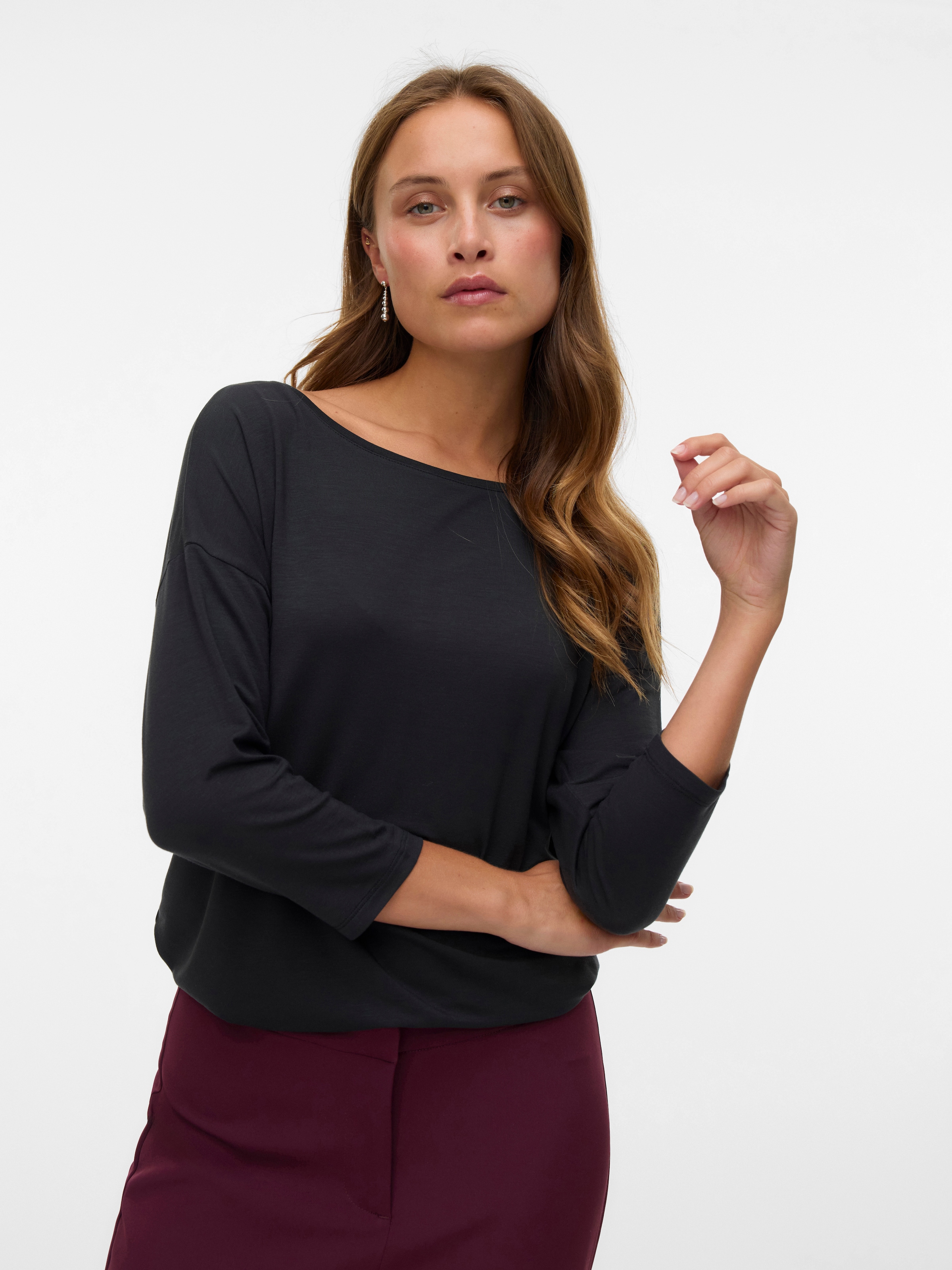 Vero Moda 3/4-Arm-Shirt "VMAVA 3/4 TOP JRS GA NOOS" Materialmix, regular fi günstig online kaufen