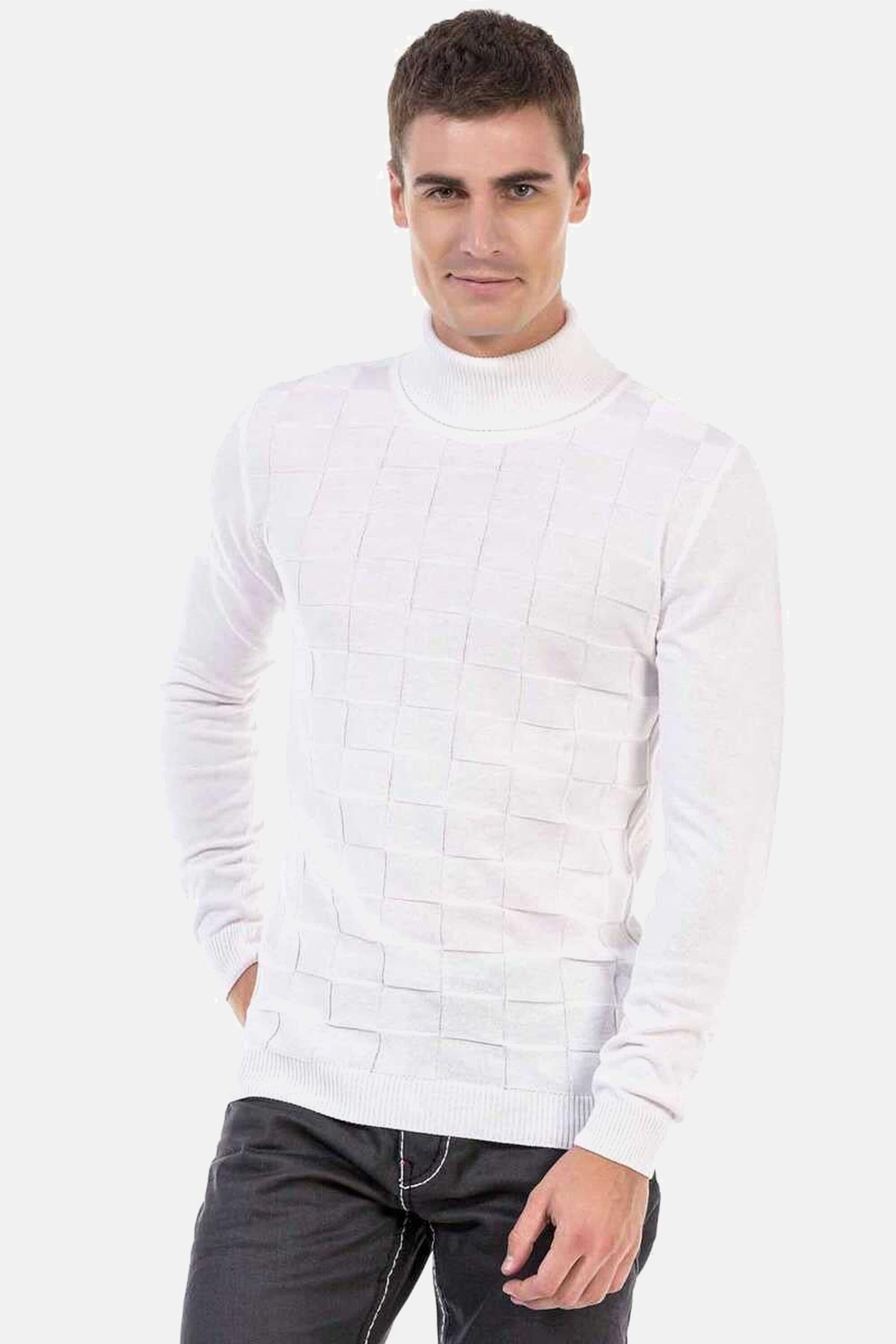 Cipo & Baxx "Pullover" 1 Stk. mit kariertem Strickmuster, CP241