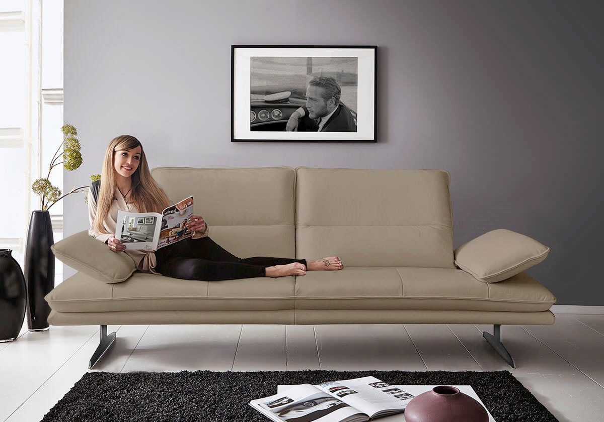 W.SCHILLIG 2,5-Sitzer »broadway Designsofa mit hohem Sitzkomfort«, Sitztiefenverstellung, Kopfteil- & Seitenteilverstellung, Breite 236cm