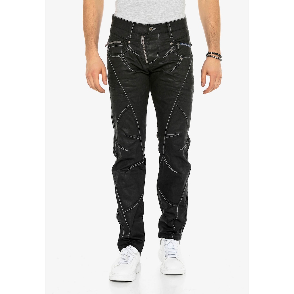 Cipo & Baxx Bequeme Jeans, mit Reissverschlüssen