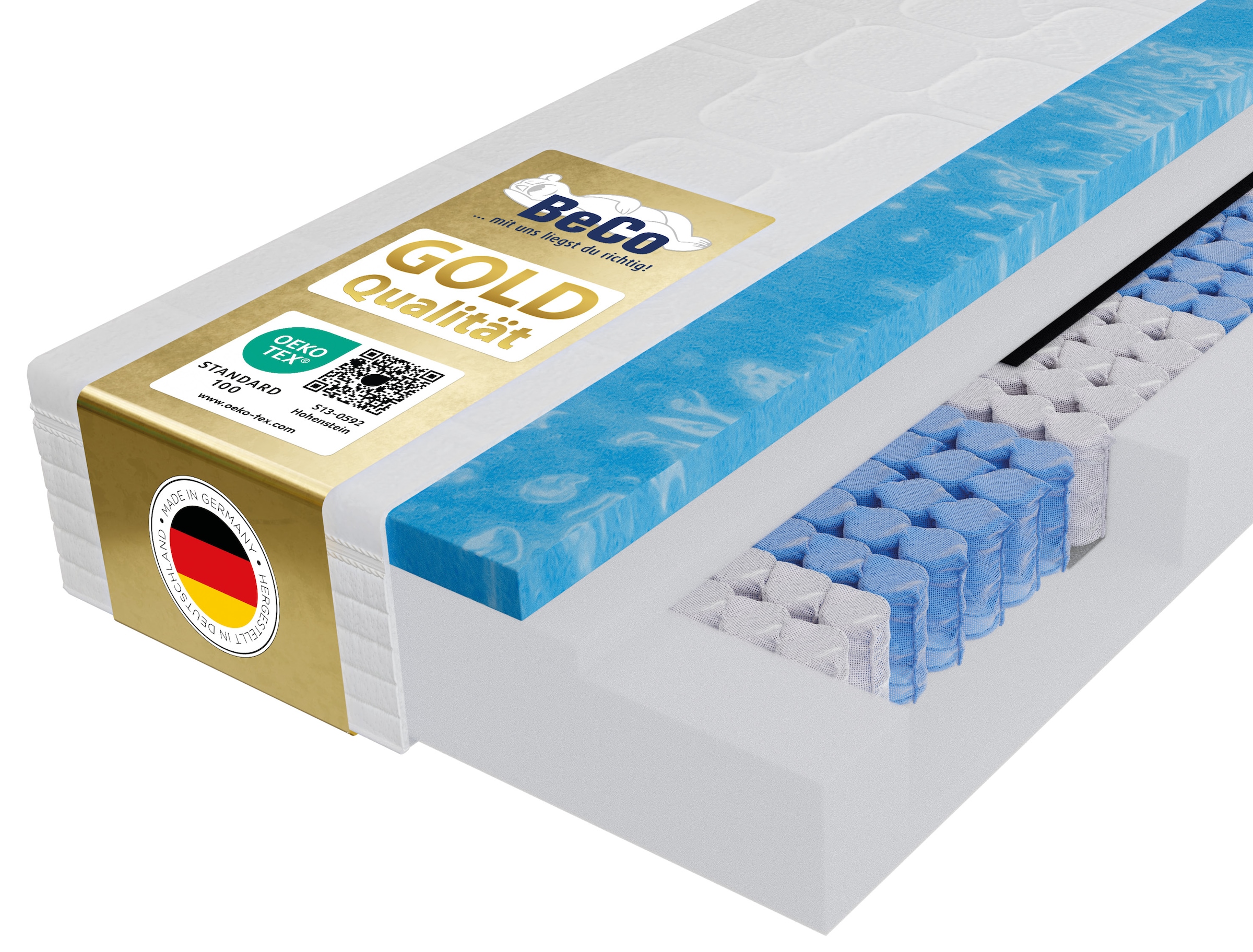 Beco Taschenfederkernmatratze "Royal Komfort Gel – GOLD TFK-Matratze mit Ge günstig online kaufen