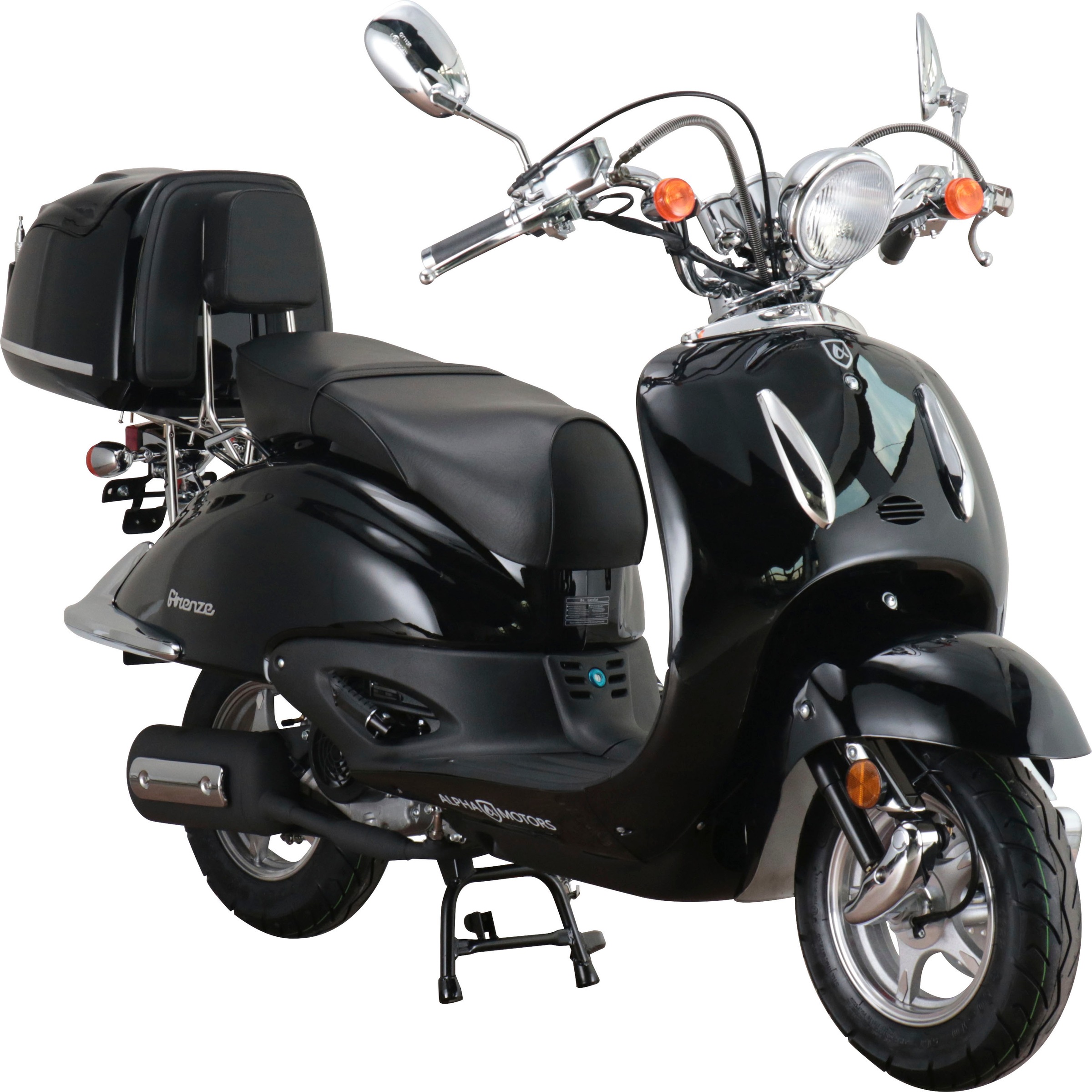 Alpha Motors Motorroller "Retro Firenze" 50 cm³ 25 km/h Euro 5 2,72 mit Topcase, mit Lenkerschloss, im Retro-Look