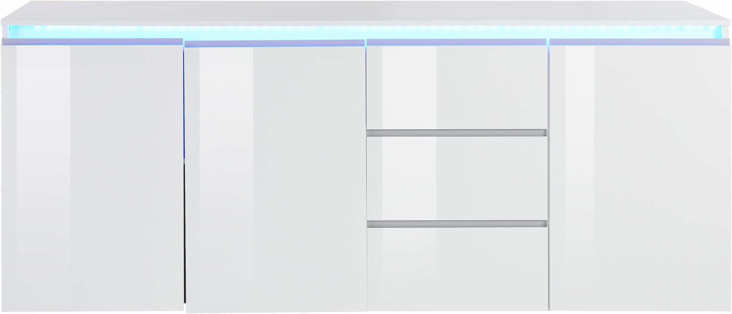 INOSIGN Sideboard »Magic, Kommode, Schrank, Kredenz«, mit 3 Türen und 3 Schubkästen Hochglanz lackiert (B/T/H) 200x40x80 cm