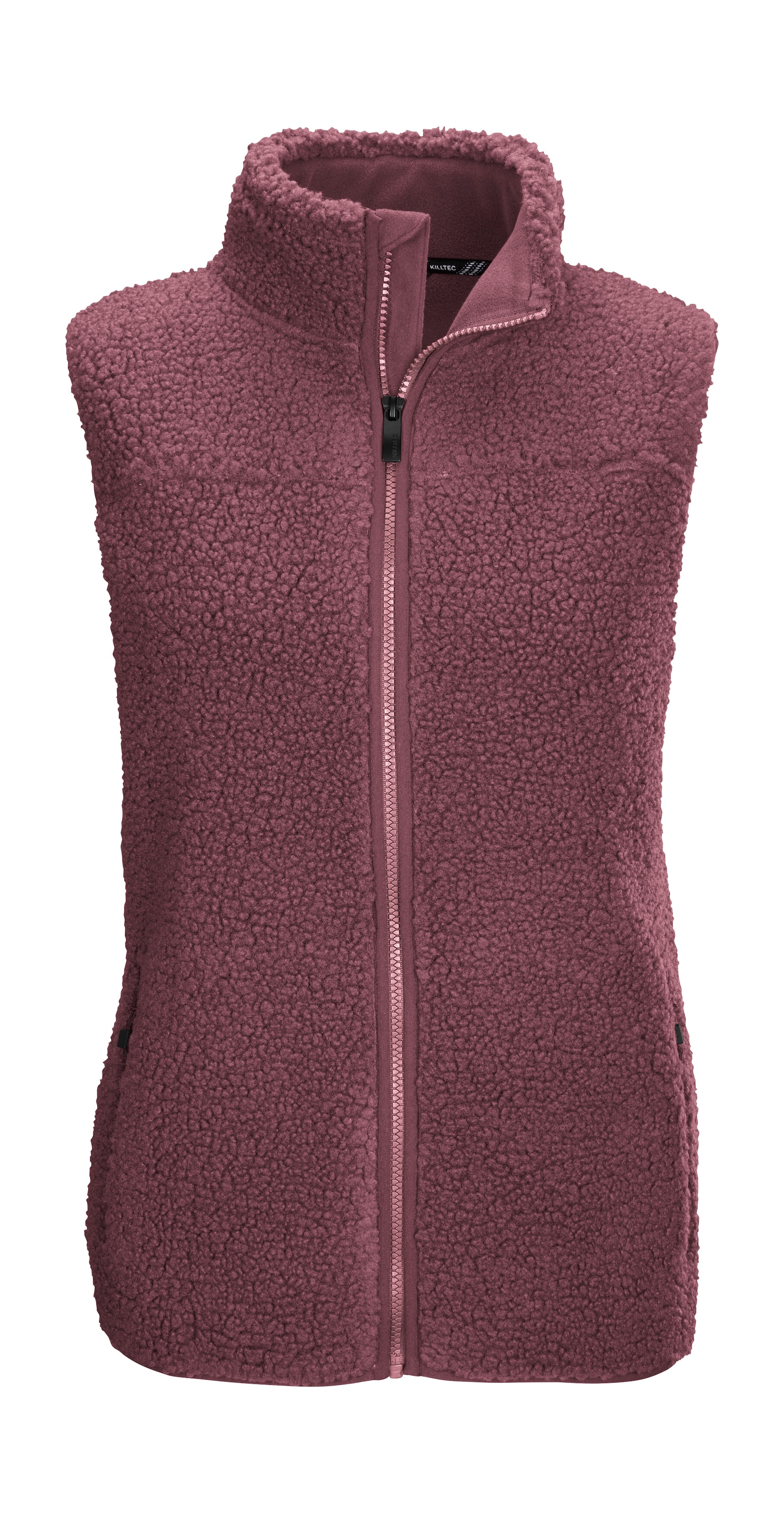 Killtec Funktionsweste "KOW 7 WMN VST" Kuschelige Sherpa Fleeceweste, Stretch, Zipper-Taschen, Kinnschutz