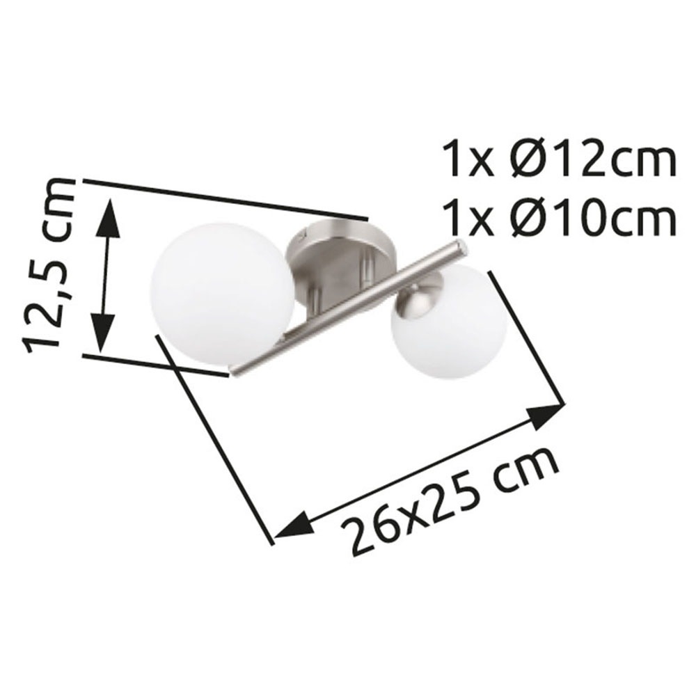 GLOBO LIGHTING Wandleuchte »RIHA«, Leuchtmittel G9 | Leuchtmittel wechselbar, Wandlampe/Spot/Glas opal/Wohnzimmer/Flur/3000K