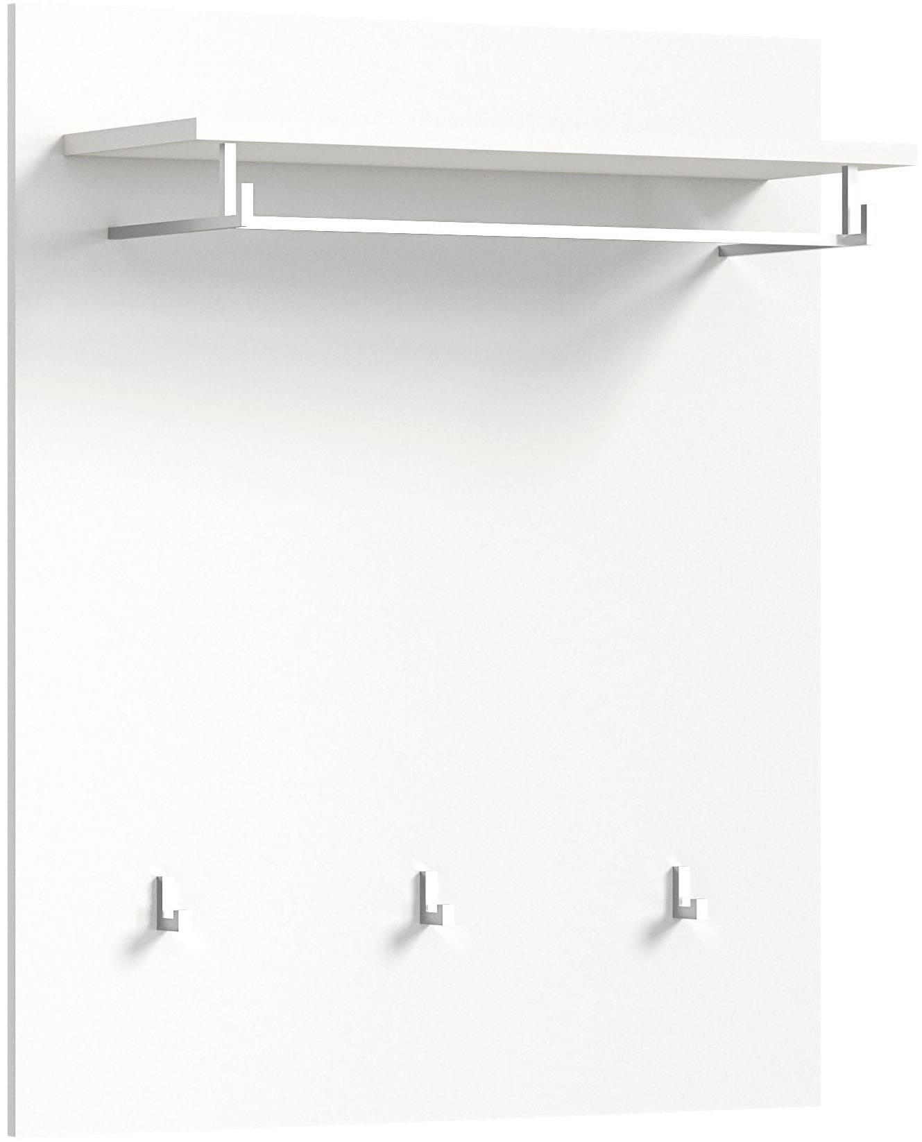 INOSIGN Garderobenpaneel »CAPRI, Breite 80 cm, 1 Ablageboden, 3 Haken, 1 Kleiderstnage«, Wandgarderobe, Paneel, Garderobe, Flurpaneel, Wandpaneel