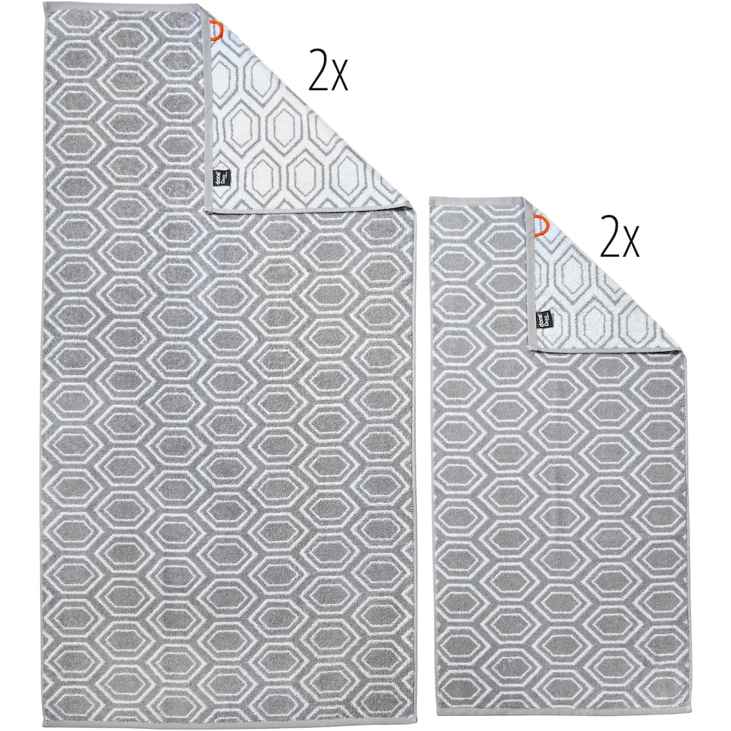 done.® Handtuch Set »Daily Shapes Ethno«, (Set, 4 St., 2 Handtücher (50x100 cm)-2 Duschtücher (70x140 cm)