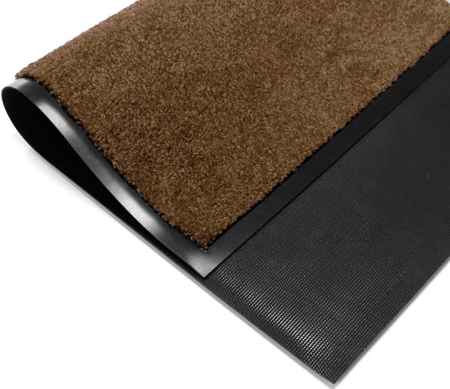 Fußmatte "Schmutzfangmatte CLEAN PRO, Made in Belgium", braun, B:40cm H:8mm L:60cm, Polyamid, PRIMAFLOR-IDEEN IN TEXTIL, Teppiche, Schmutzfangläufer, Uni-Farben, UV-beständig, strapazierfähig, waschbar 3