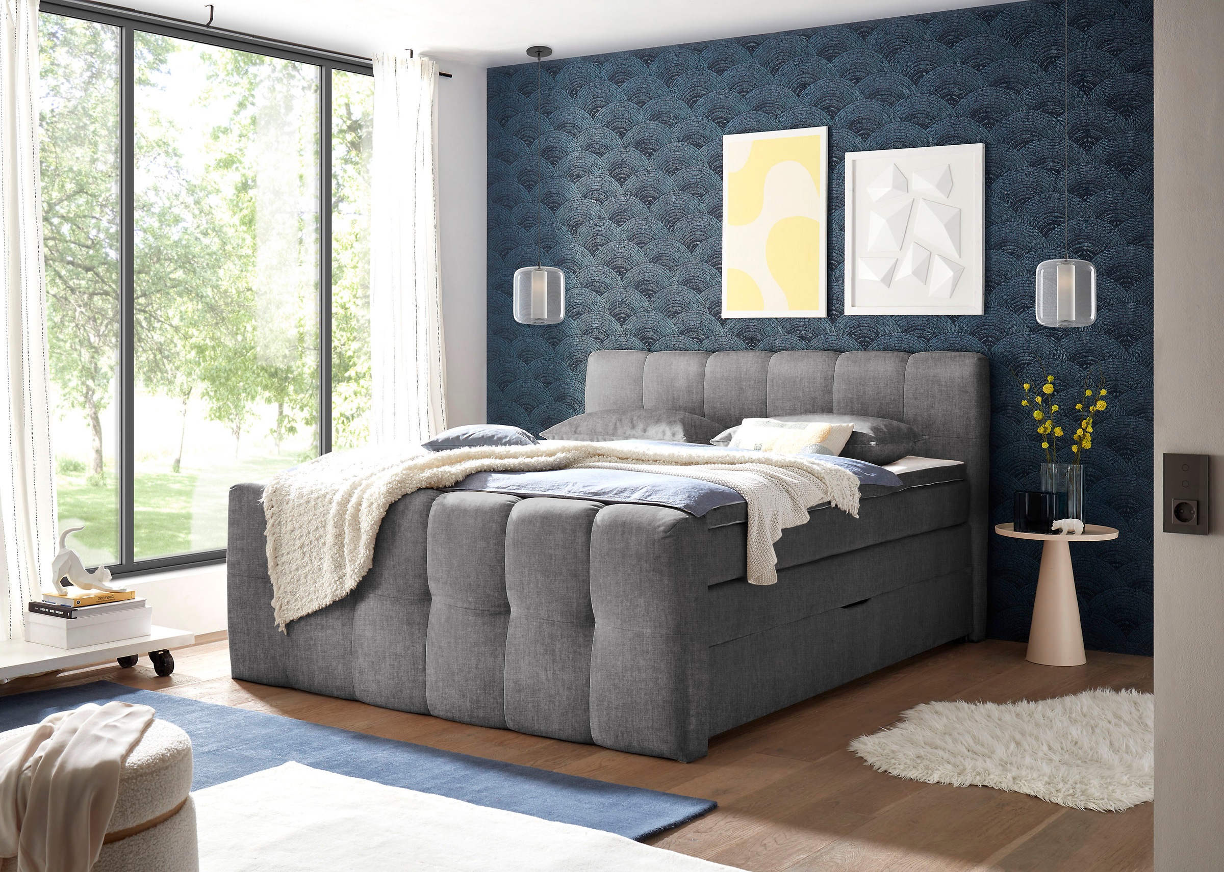 ED EXCITING DESIGN Boxspringbett "Tolfa mit Komforteinstiegshöhe von 73cm" günstig online kaufen