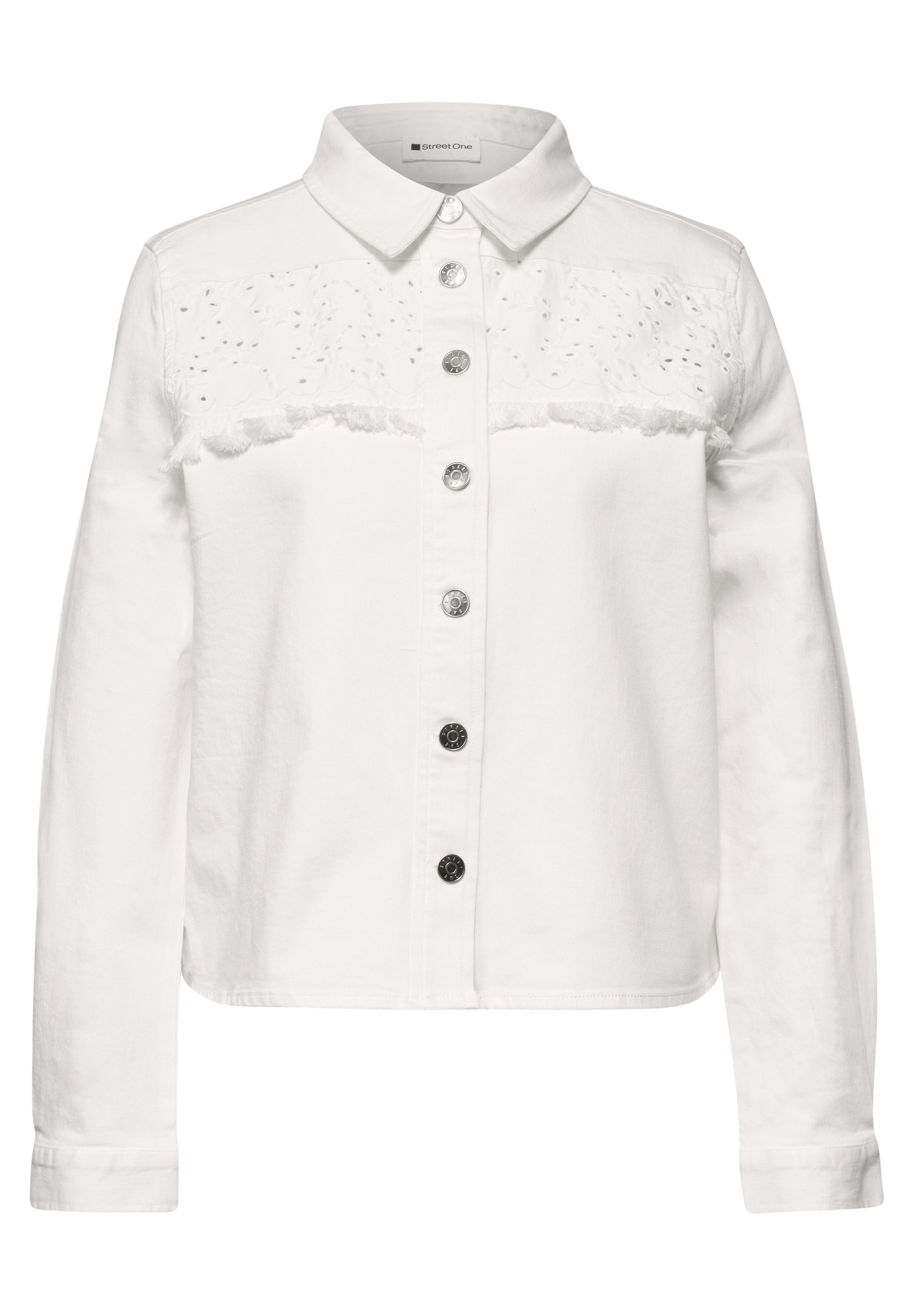 STREET ONE Jeansjacke ohne Kapuze aus Baumwolle mit Stretchanteil