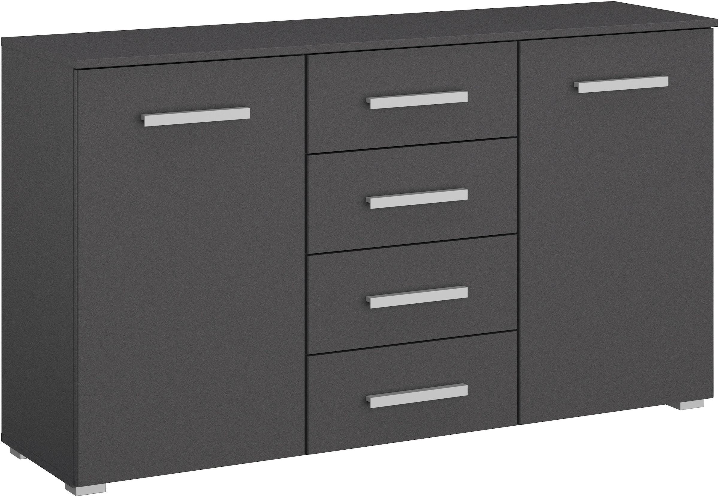 rauch Schubkastenkommode "Sideboard Kommode Kombikommode KOLUNA mit Dekorfront" Breite 120 cm mit moderner Dekorfront, vier große Schubladen, mit insgesamt 4 Einlegeböden MADE IN GERMANY