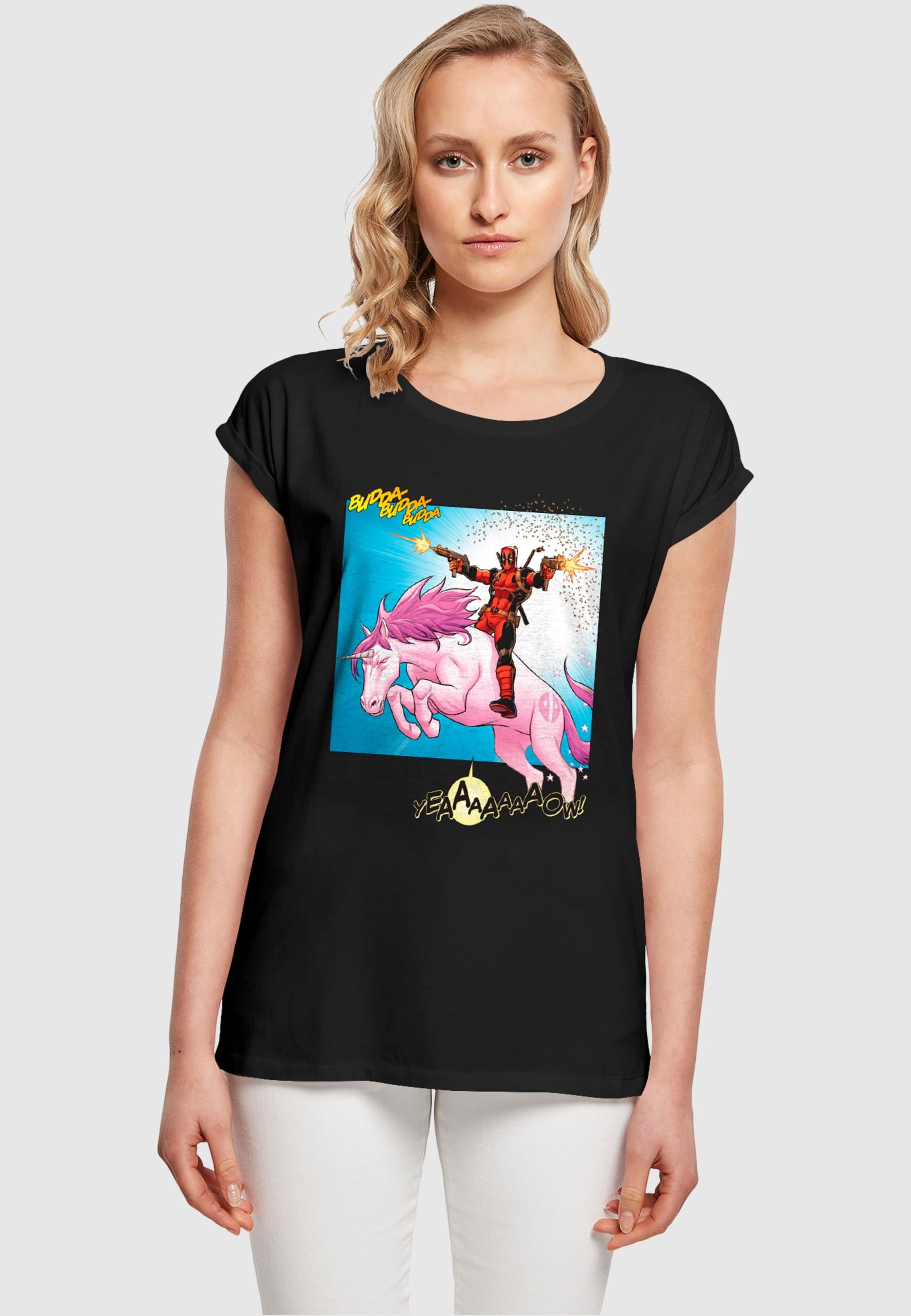 ABSOLUTE CULT T-Shirt "ABSOLUTE CULT Damen Ladies Deadpool - Unicorn Battle günstig online kaufen