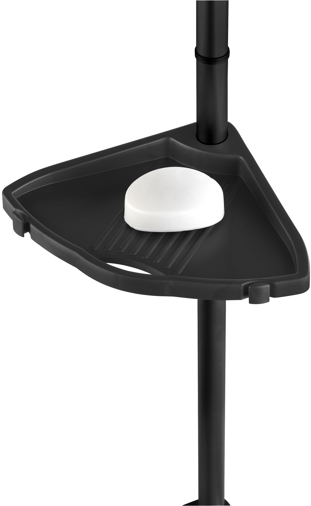 WENKO Duschregal »Compact« Eckregal mit 4 Ablagen und 8 Haken, Montage ohne Bohren, Aluminium