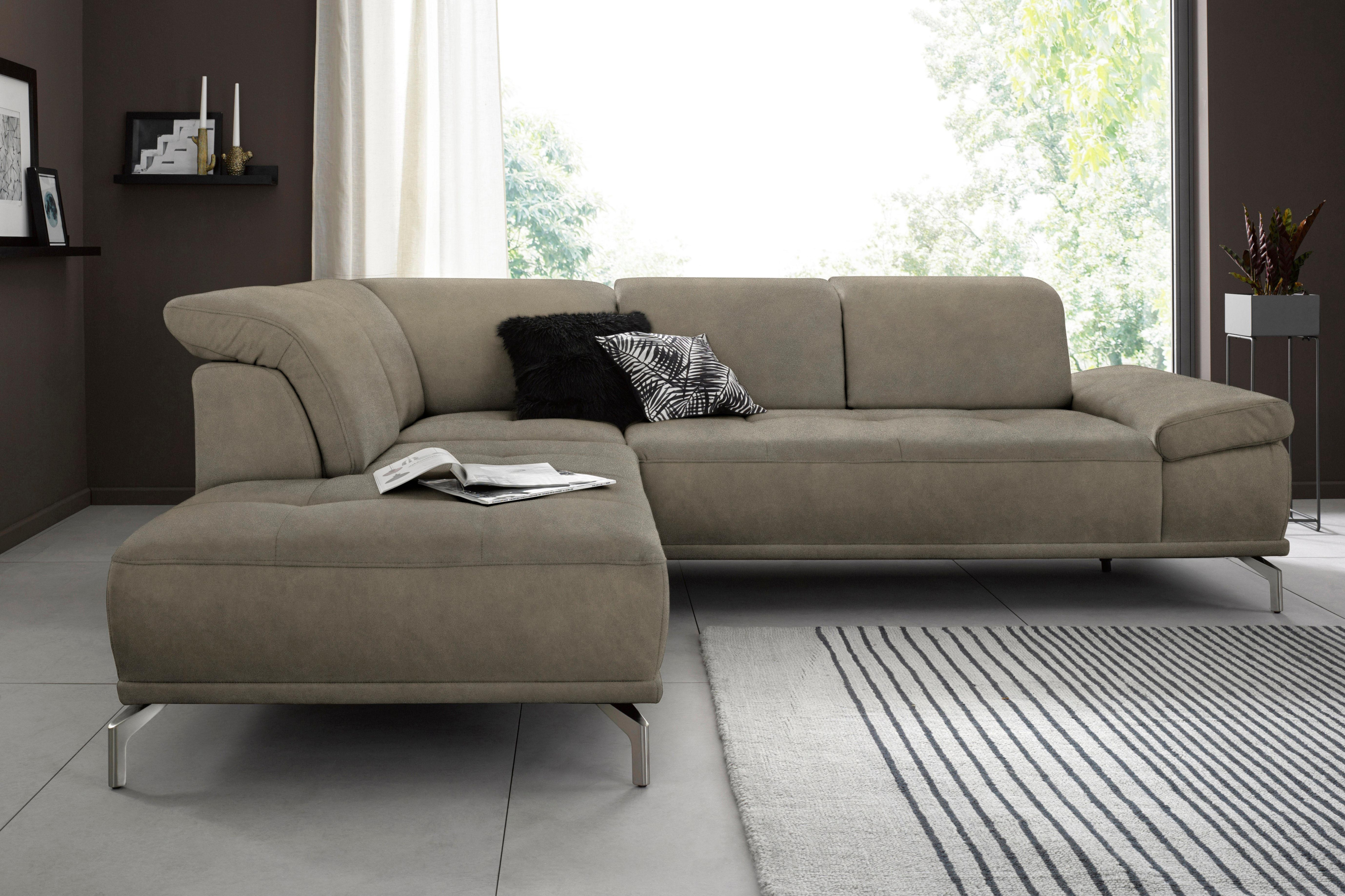 OTTO home Ecksofa "Caluna" Inkl.Sitztiefenverstellung, wahlweise mit Kopf- und Armteilverstellung