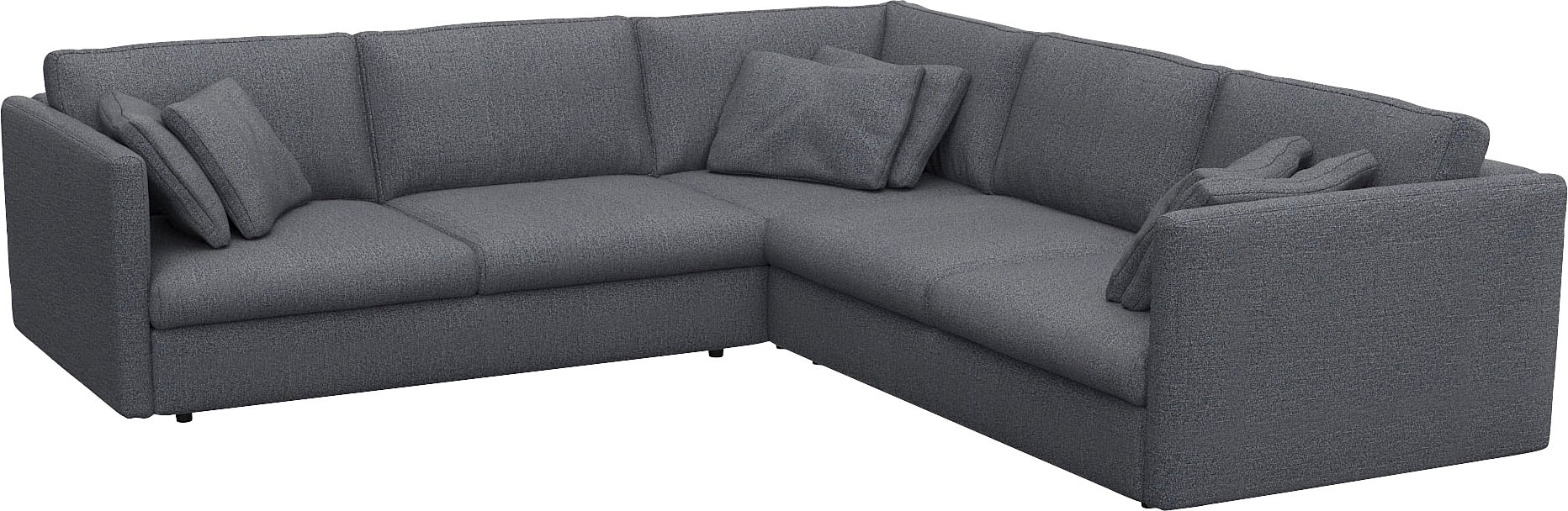 FLEXLUX Ecksofa »Lovane gleichschenklig, bequem und komfortabel«, Weich & anschmiegsam, große Sitztiefe auf Kaltschaum, Dekokissen inkl.