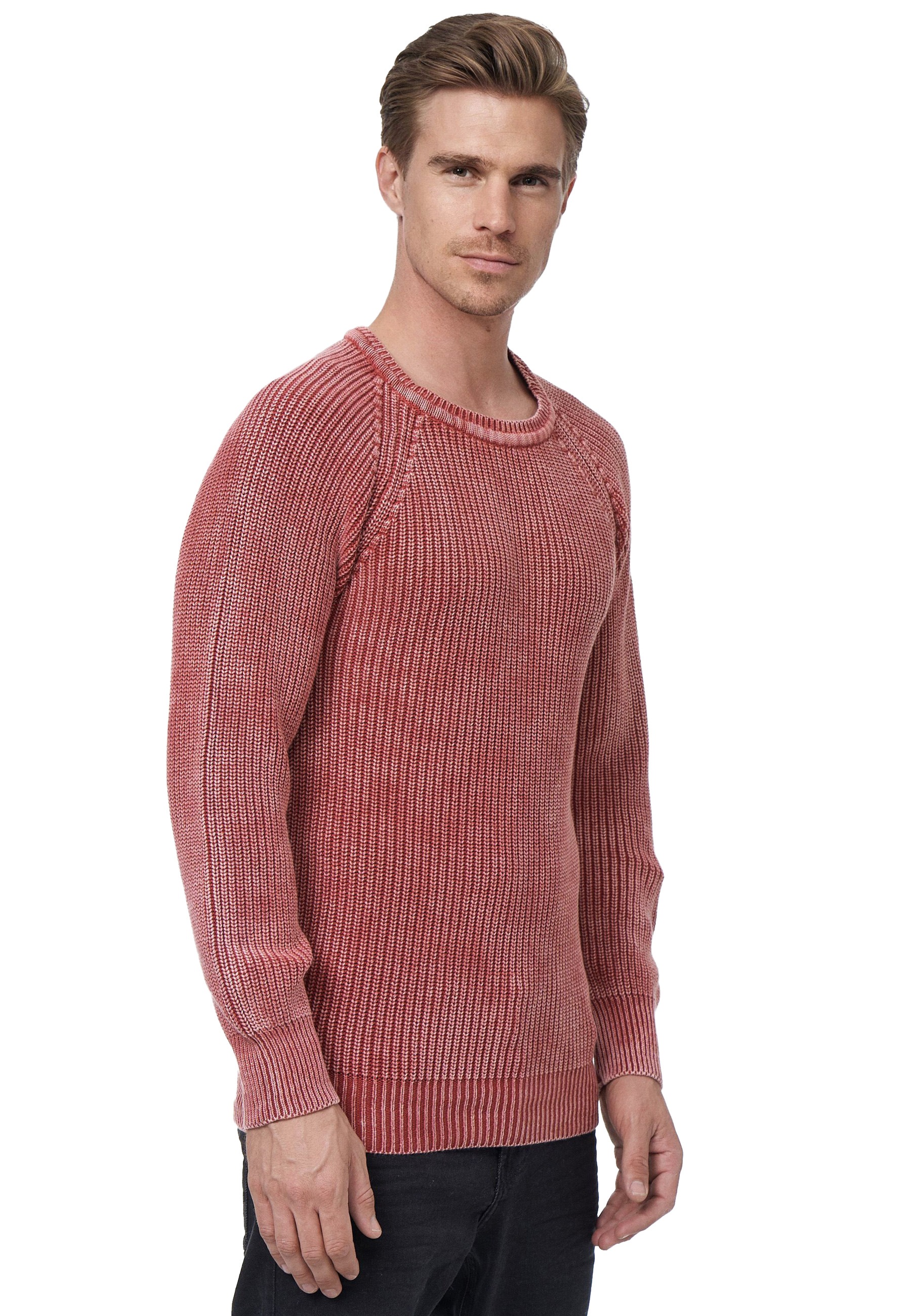 Rusty Neal Strickpullover, im dezenten Batik-Design
