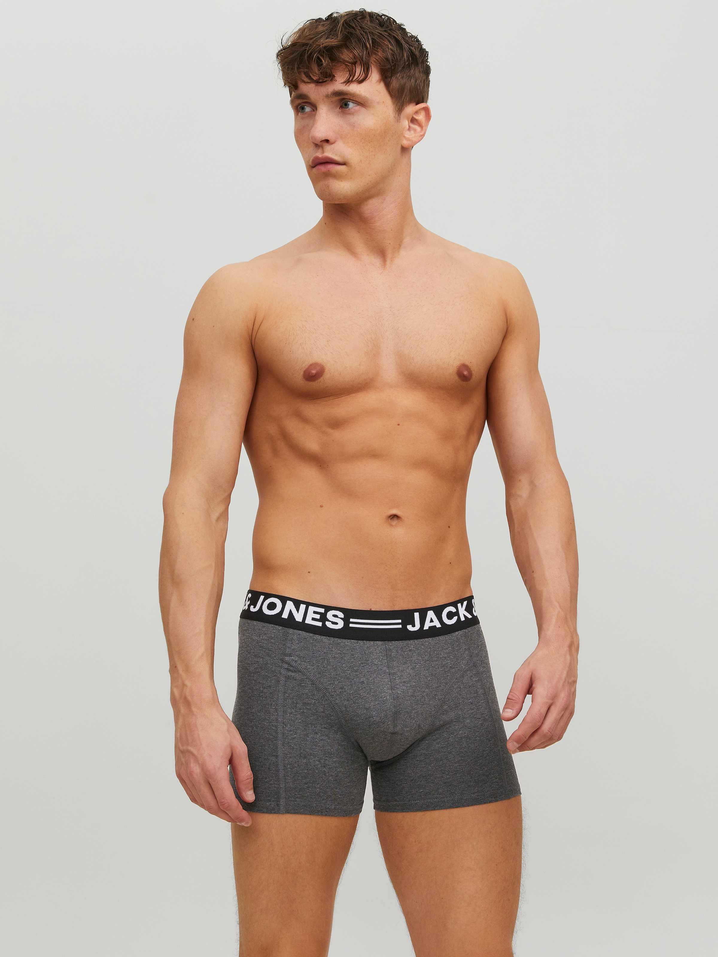 Jack & Jones Boxer »JAC Lichfield Trunks« Packung, 3 Stk. mit kontrastfarbigem Bund