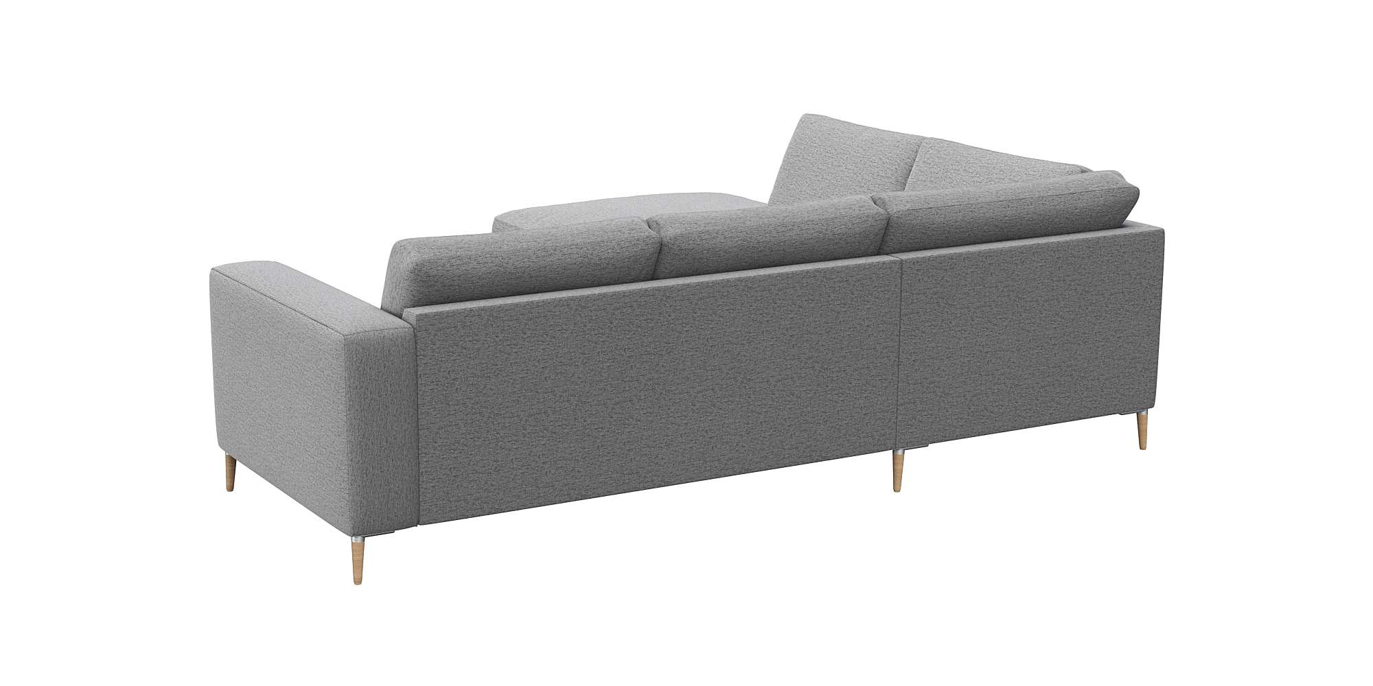 Thumbnail - FLEXLUX Ecksofa "Fiore, L-Form", breite Armlehnen, Füße Alu/Eiche, B/T 241/225 cm, Kaltschaum im Sitz