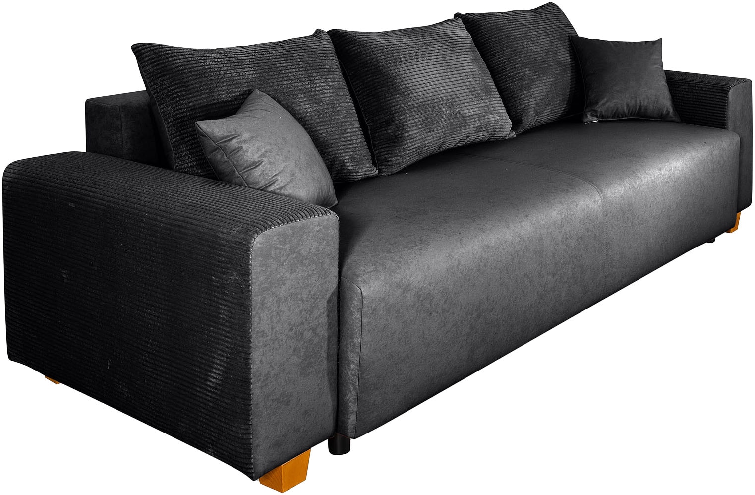COLLECTION AB Schlafsofa »Yves, Liegefläche (B/T): 142/194 cm« inkl. Bettfunktion, Bettkasten, Federkern & Zierkissen