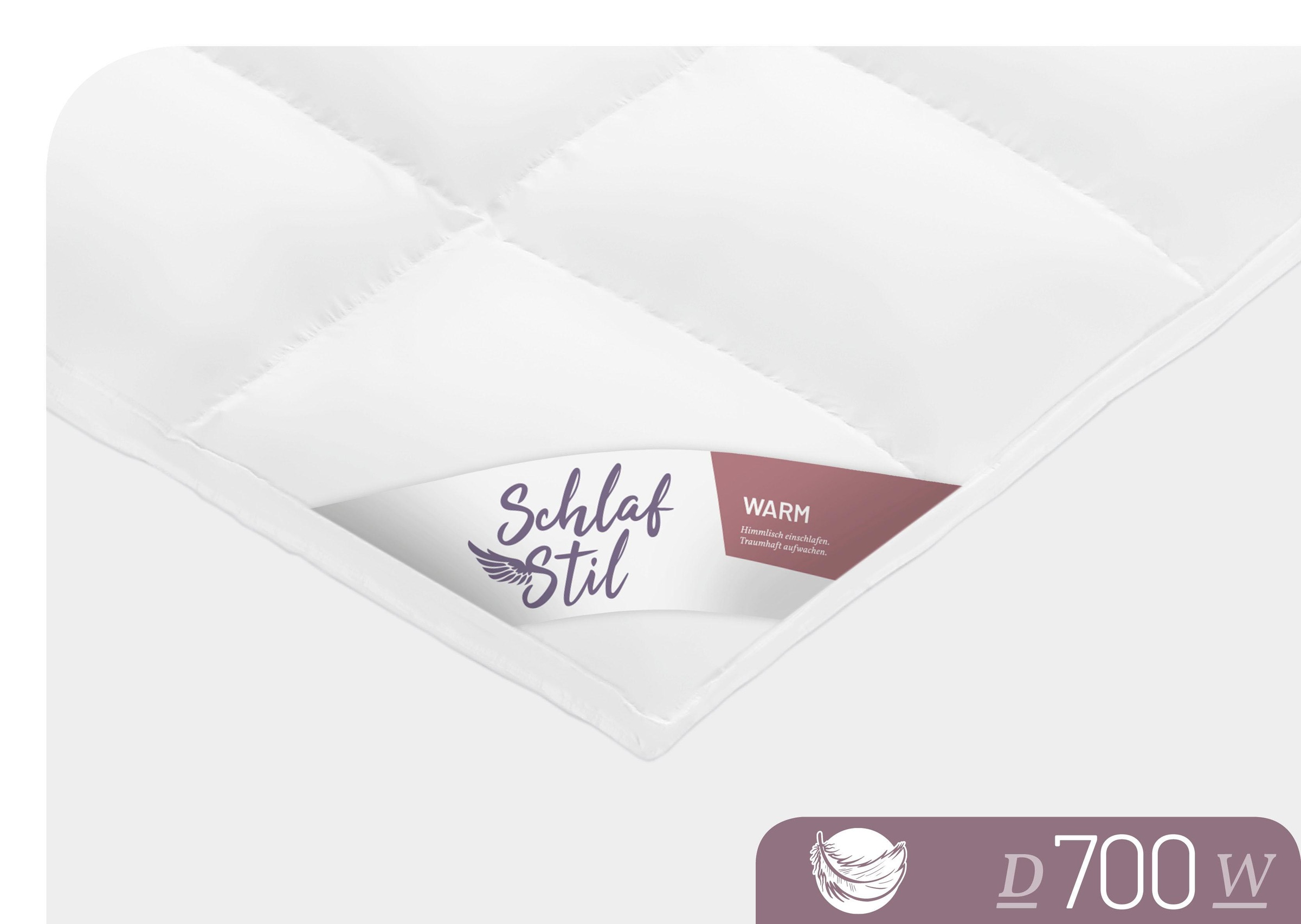 Thumbnail - Schlafstil Gänsedaunenbettdecke "D700" warm Füllung 100Gaensedaunen 1 Stk. tlg. hergestellt in Deutschland, allergikerfr...