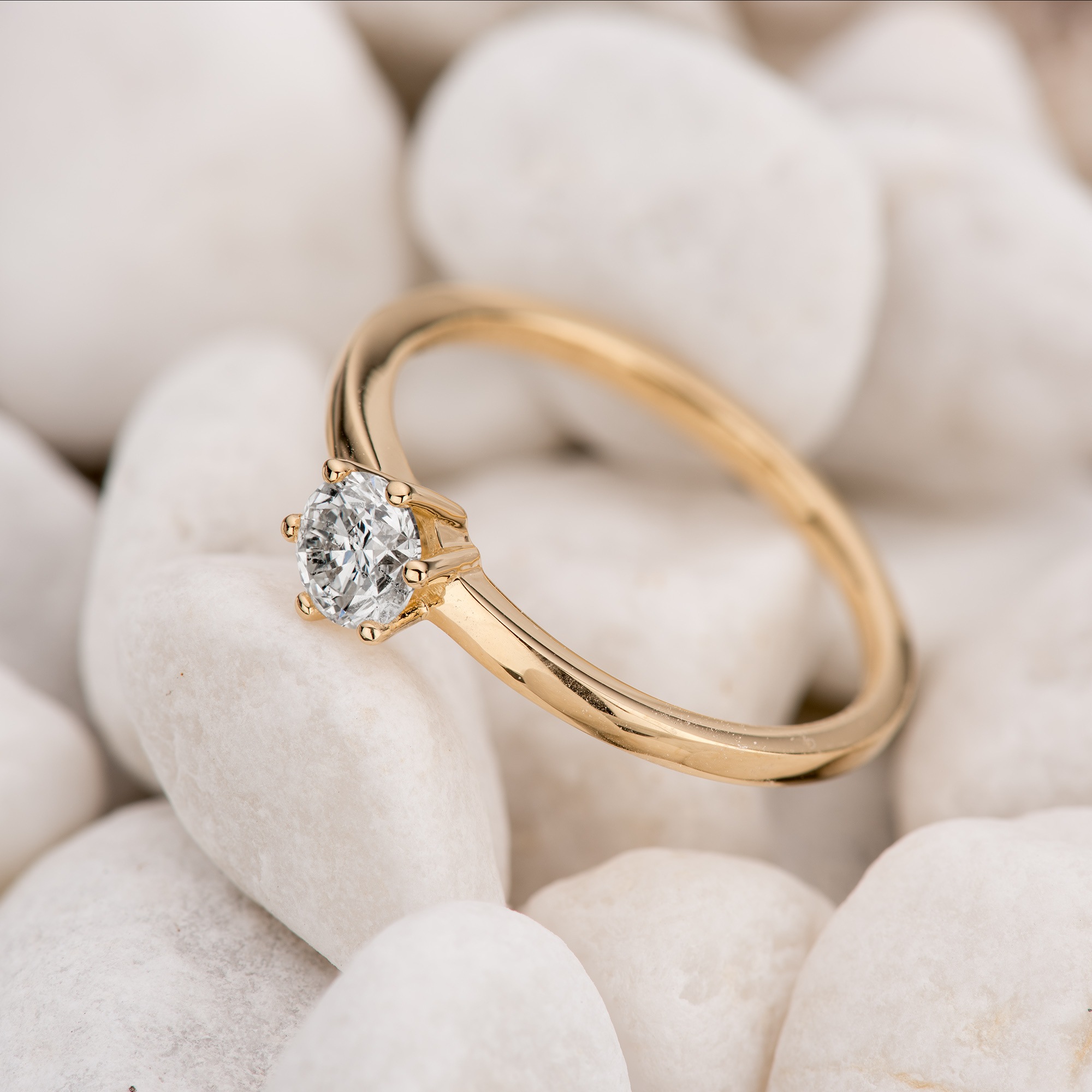 Orolino Fingerring »Gold 750 mit natürlichem Brillant 0,50 ct.«