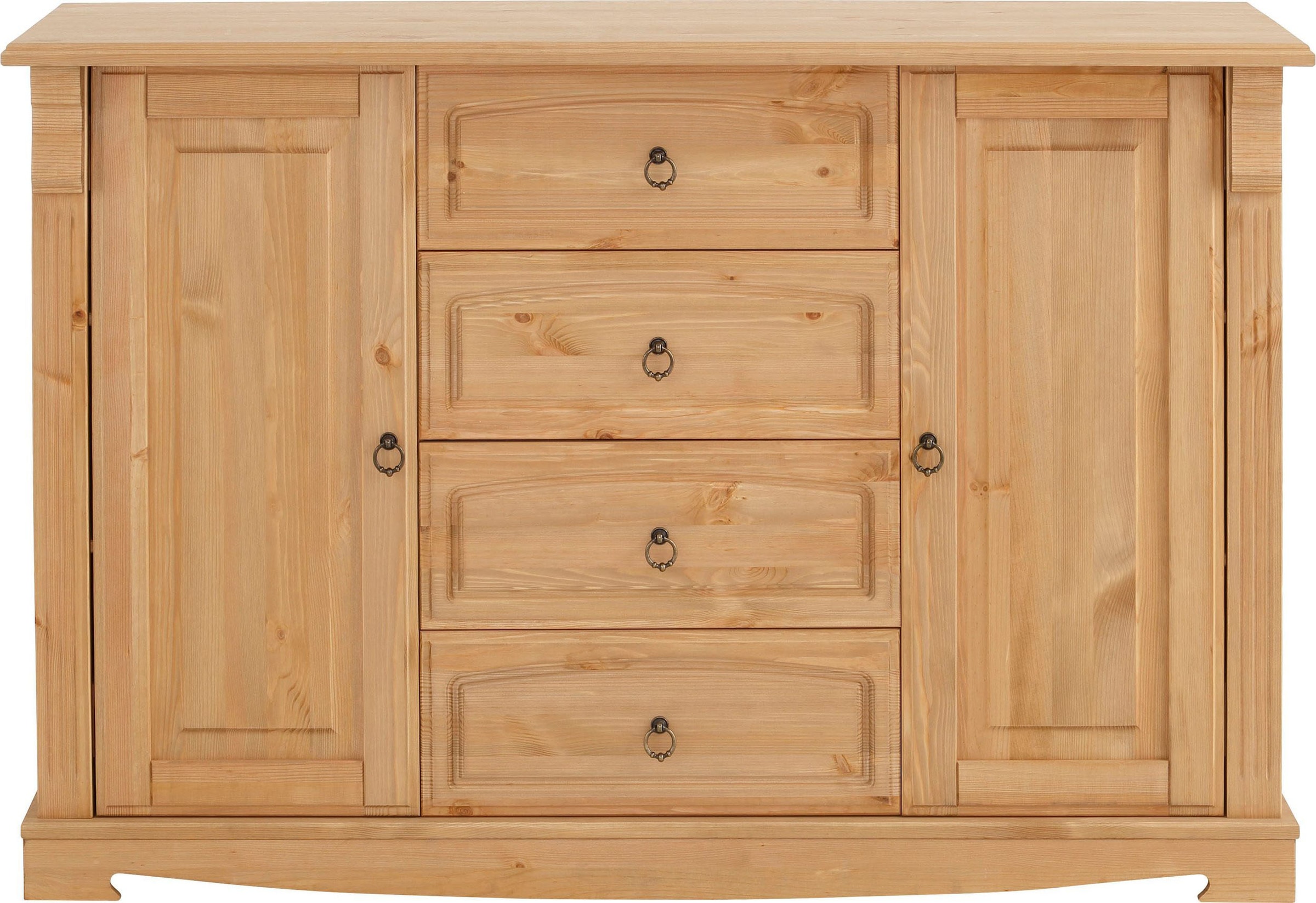 Home affaire Wohnwand »Anna«, (Set, 4 St.), aus massiver Kiefer, FSC®, im romantischen Landhausstil