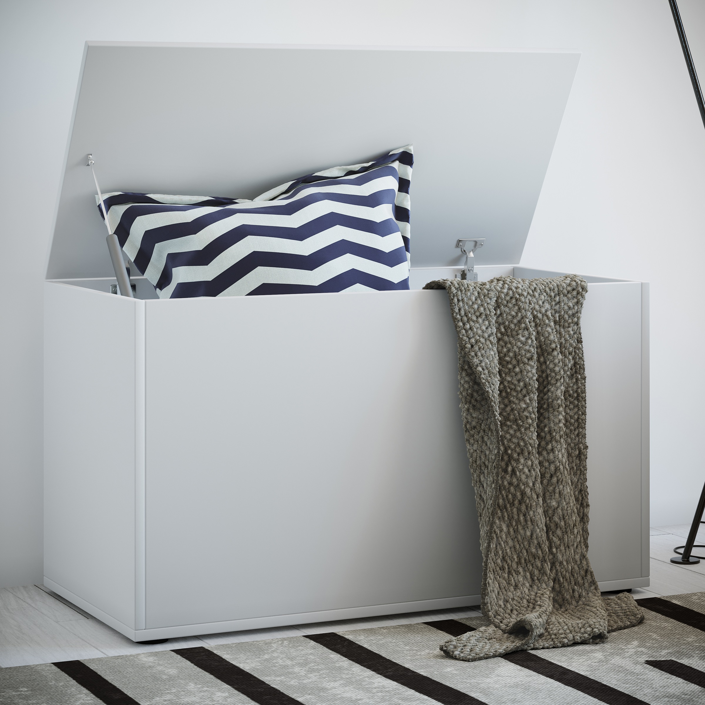 VCM Garderobe »VCM Holztruhe | Maße ca. H. 49 x B. 82 x T. 44 cm |Kiste für flexiblen Einsatz in allen Wohnräumen | Aufbewahrungsbox | Kiste - Bendola«, (1 St., VCM Bendola)