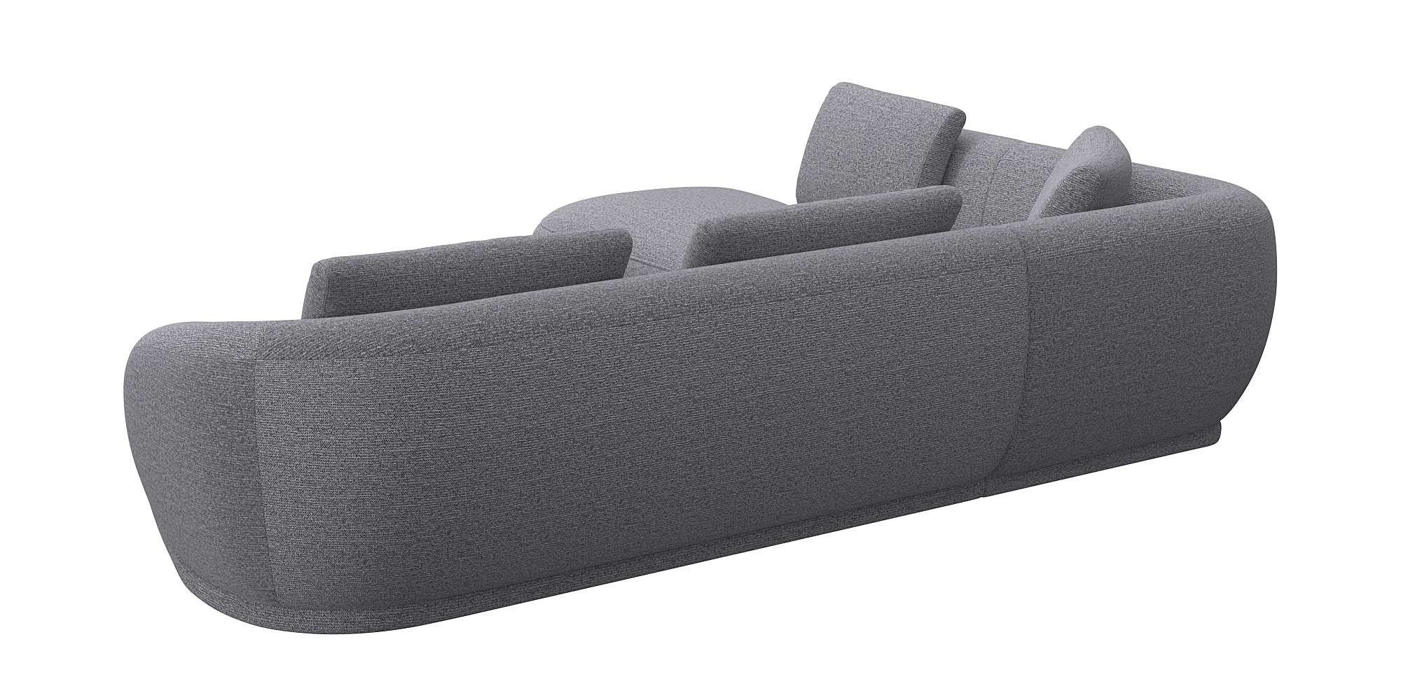 Thumbnail - FLEXLUX Ecksofa "Torino, rund, L-Form, Sofa-Ecke mit Ottomane", Modernes, organisches Sofa-Design, Kaltschaum, Wellenunt...