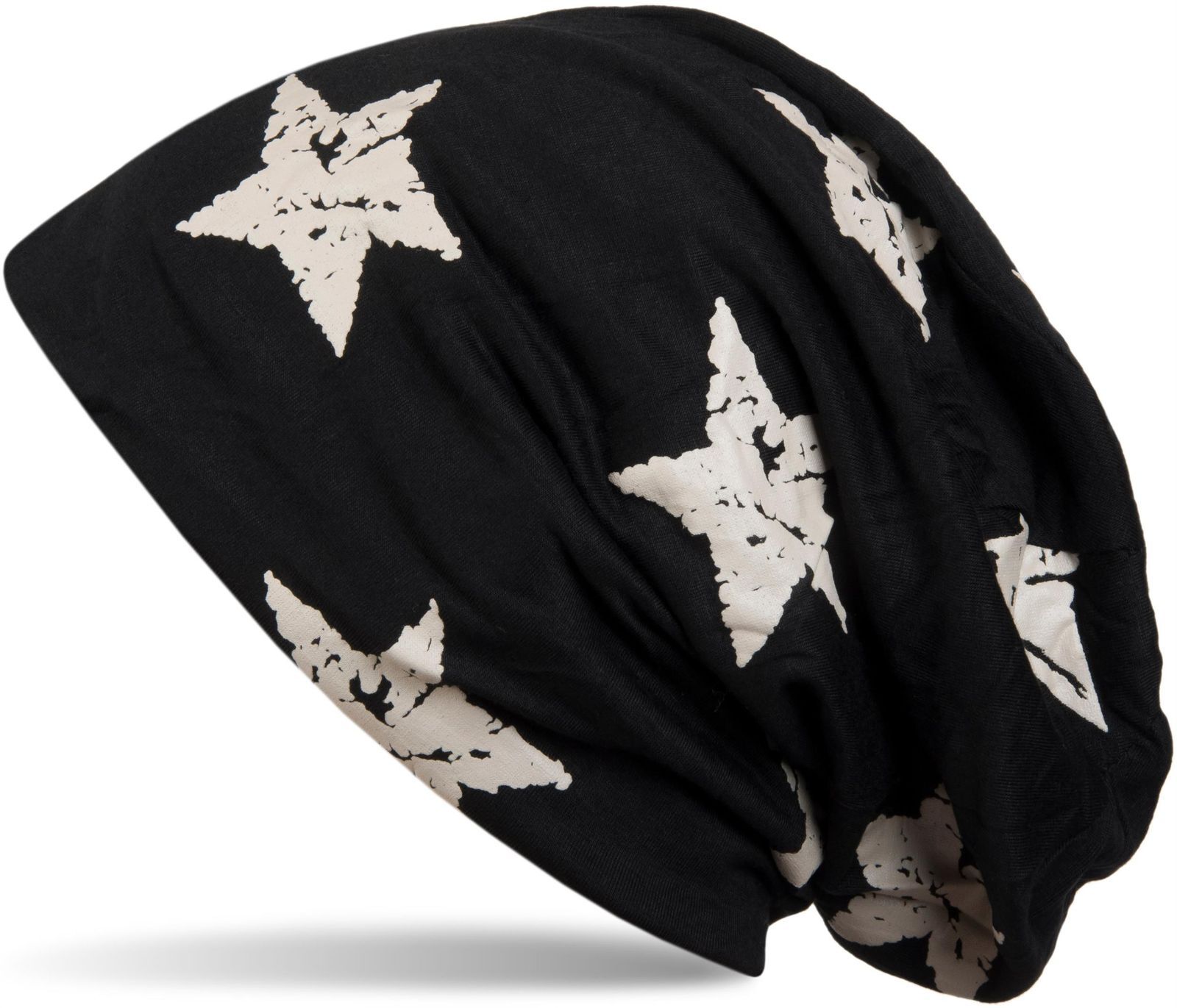 styleBREAKER Beanie "Beanie mit Sterne Print im Destroyed Look" 1 Stk.