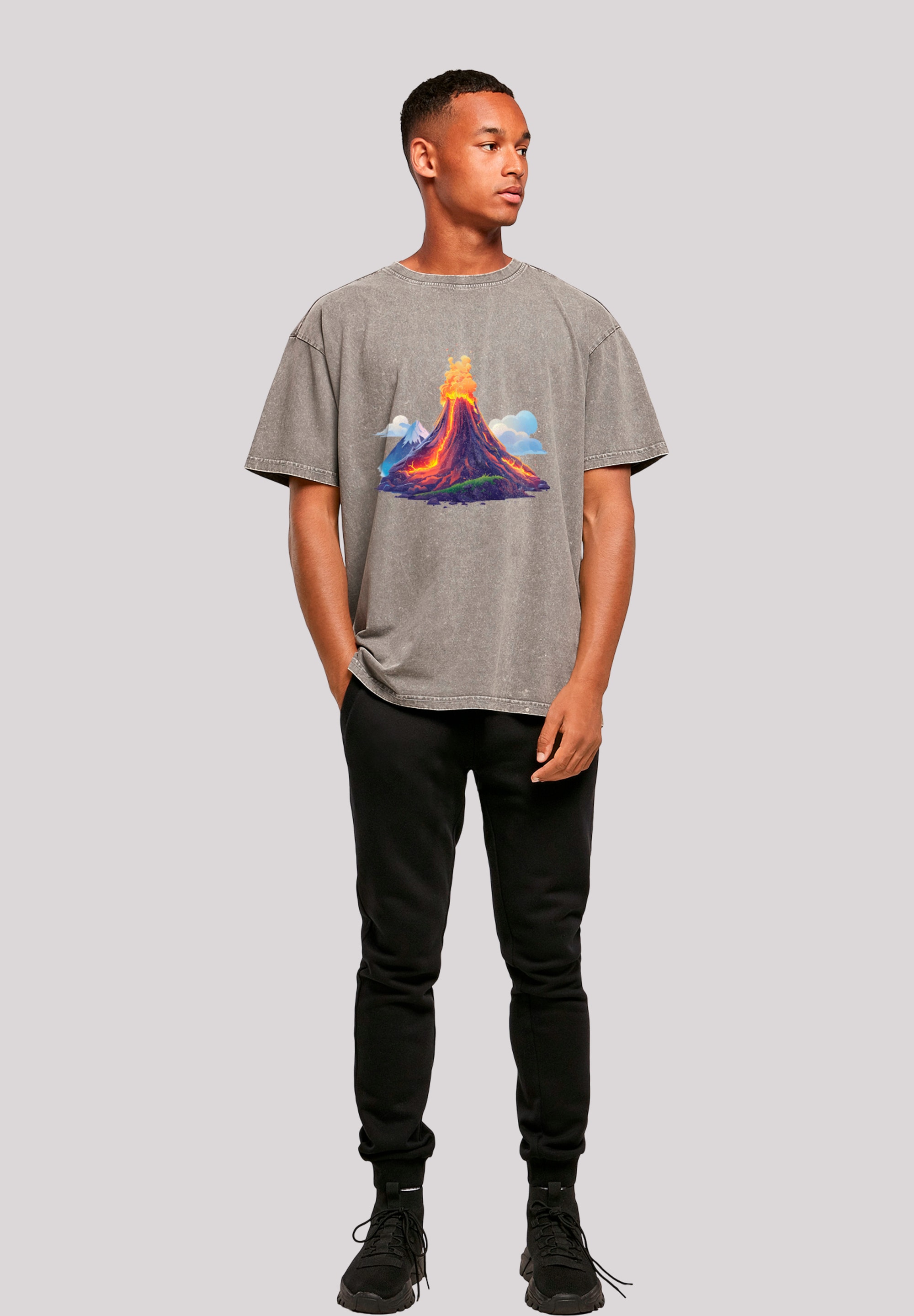 F4NT4STIC T-Shirt »Vulkanausbruch« Premium Qualität