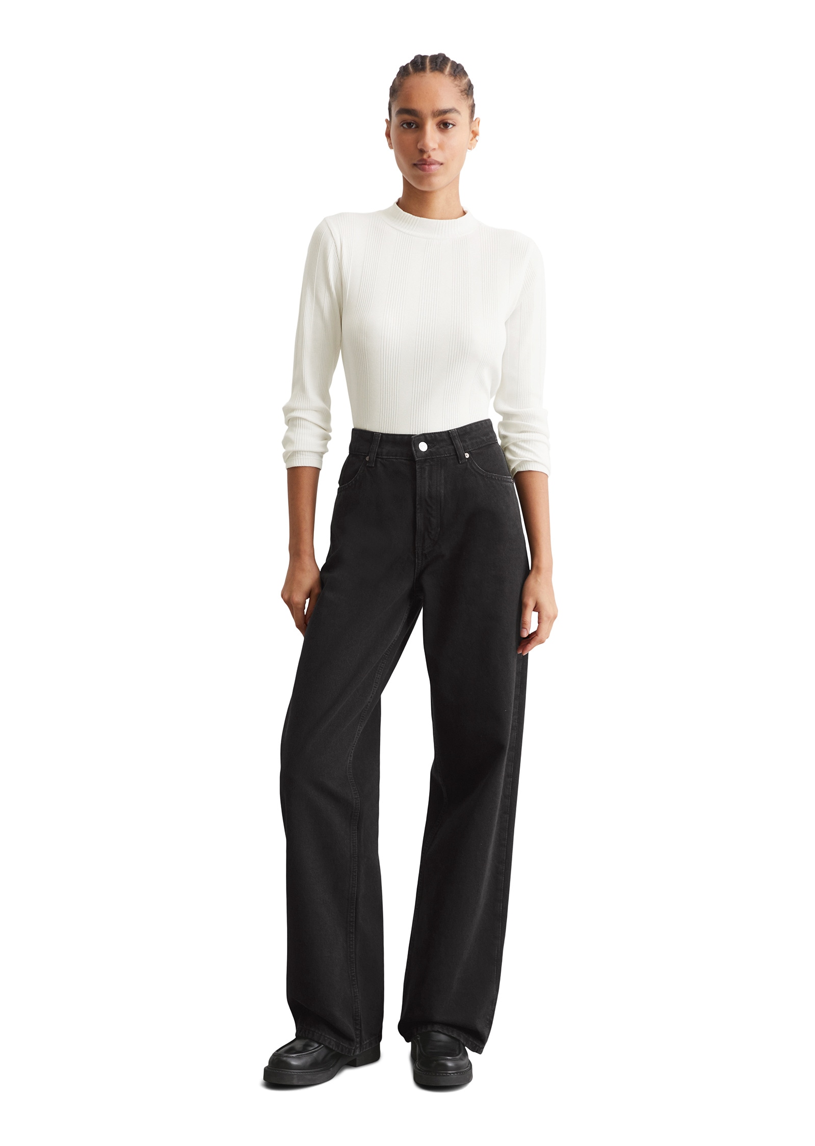 Marc O'Polo DENIM Weite Jeans »aus Black Rigid Denim«