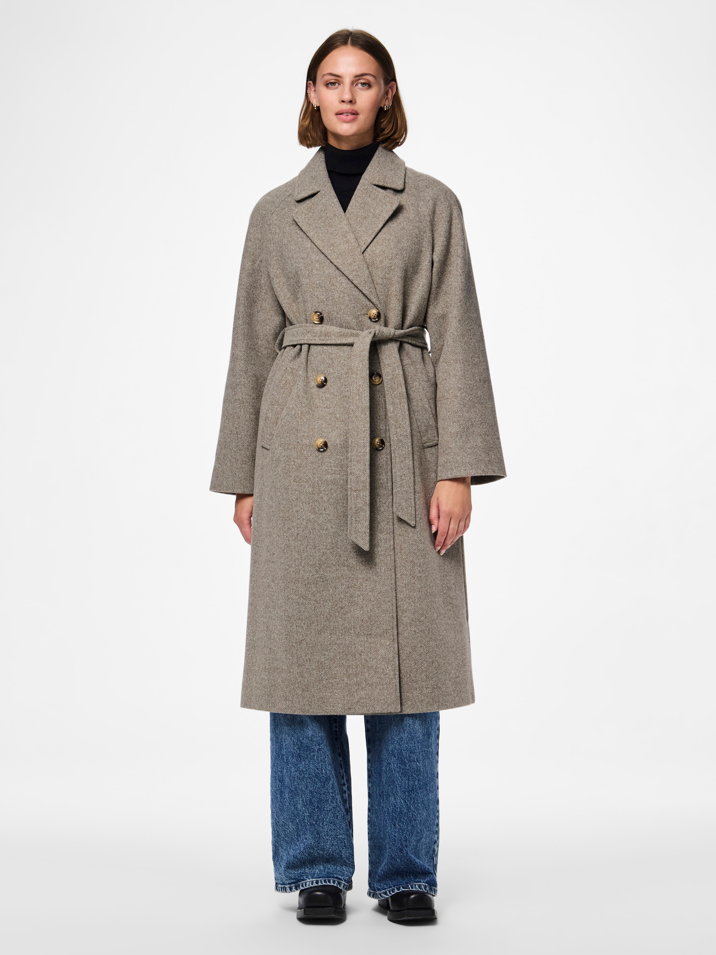 pieces Langmantel "PCMARBEL LONG COAT NOOS"